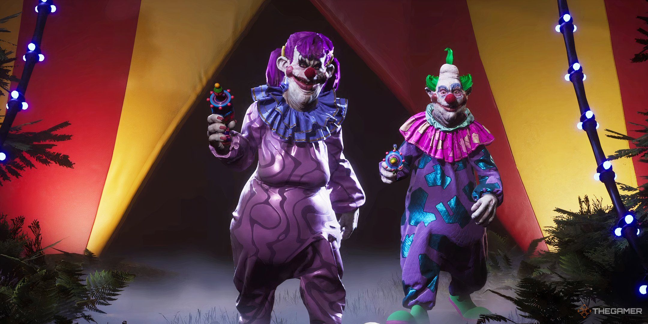 Payasos en el partido cargando en Killer Klowns From Outer Space: The Game.