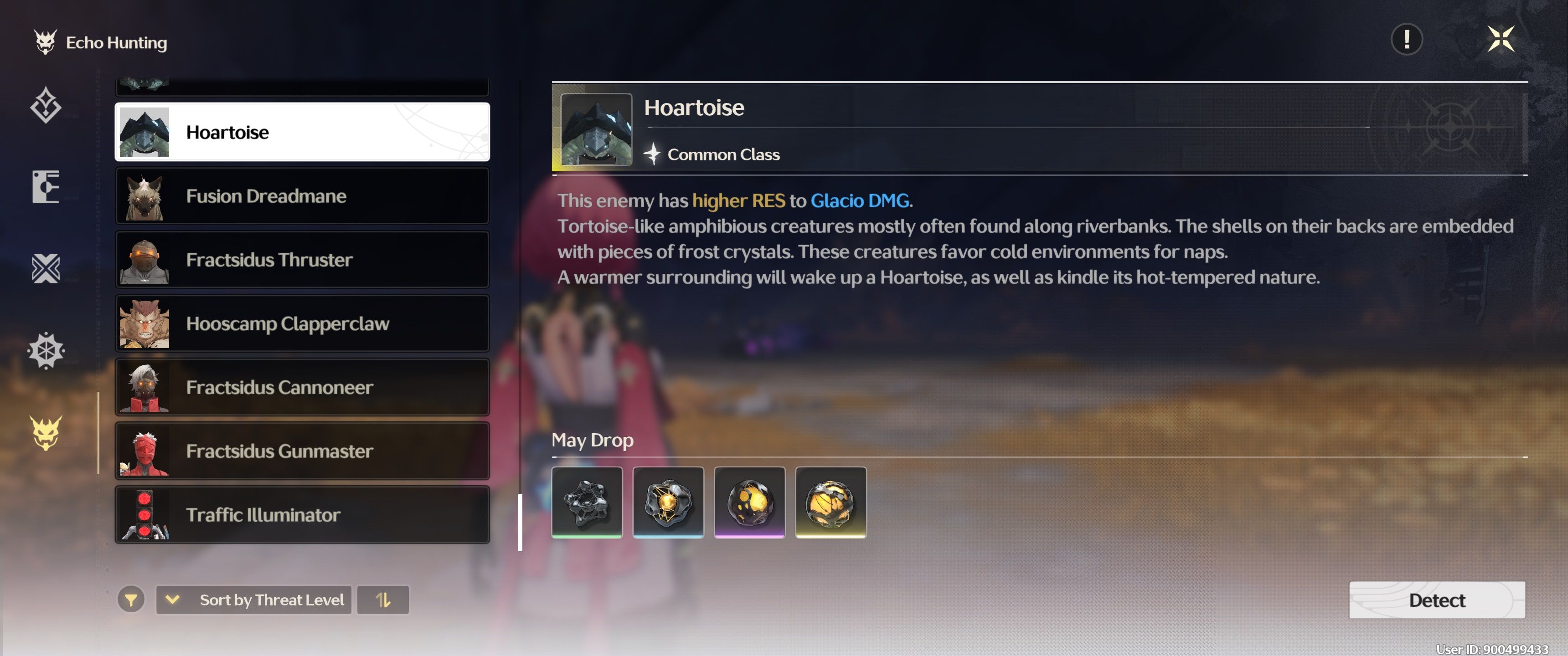 Pantalla de seguimiento de Tacet Discord en Wuthering Waves 