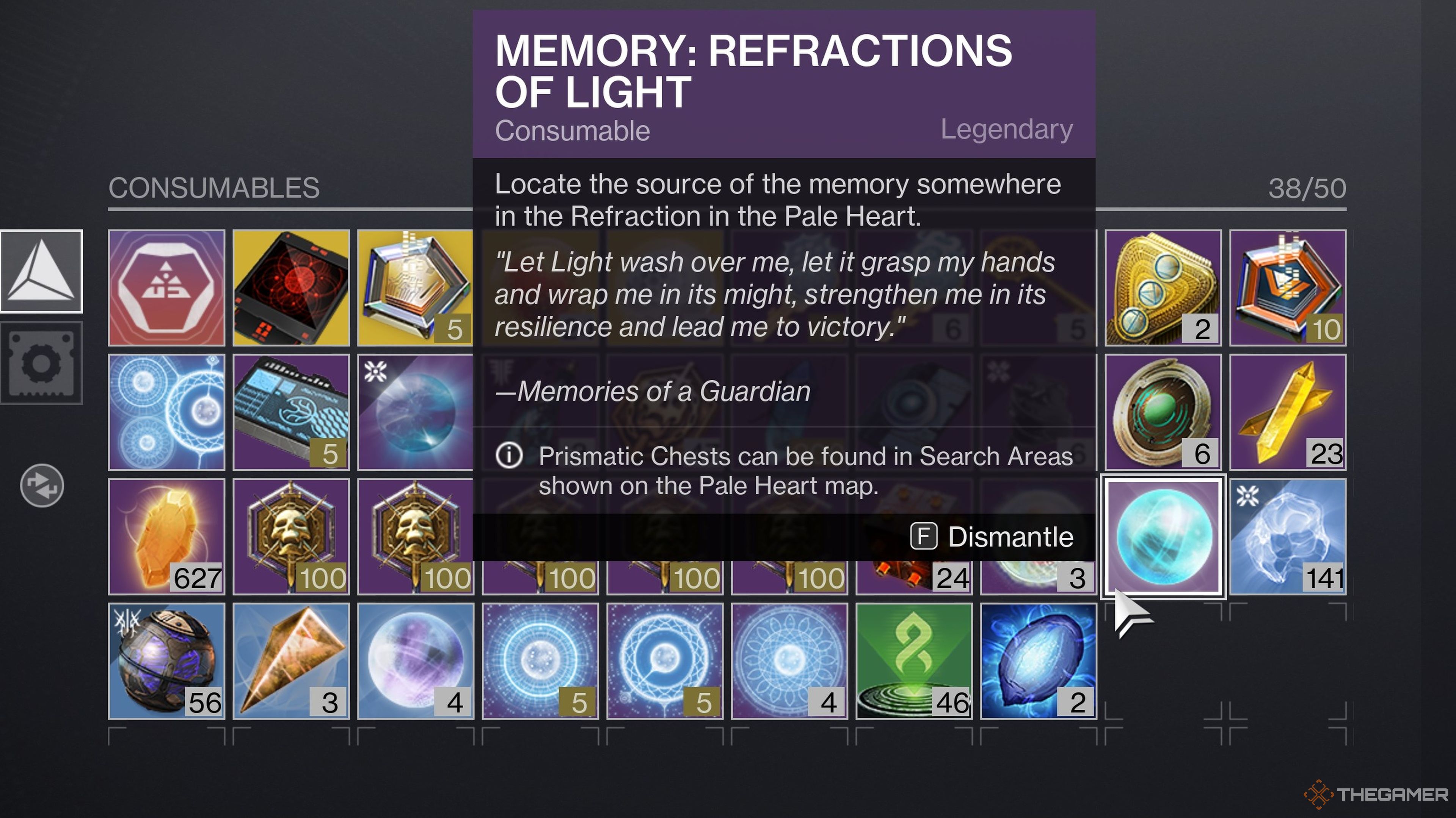 Destiny 2 Memoria Refracciones de luz