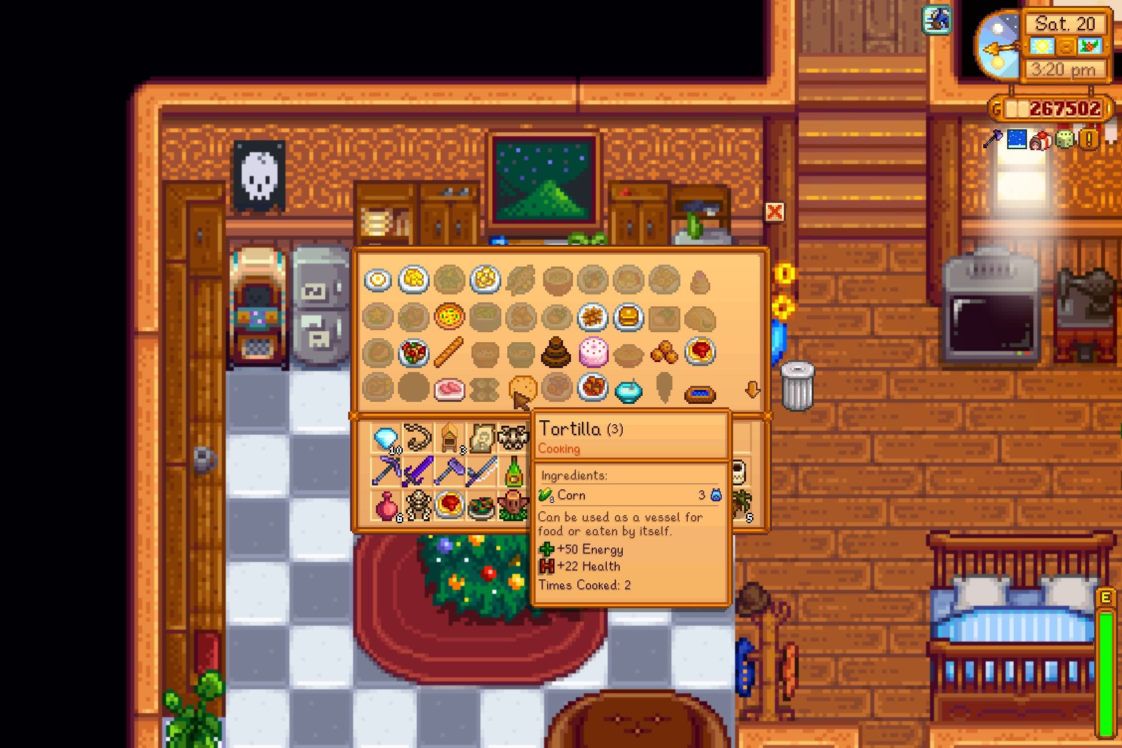 usando la estufa para cocinar cada receta en stardew Valley todos los ingredientes logro del chef gourmet