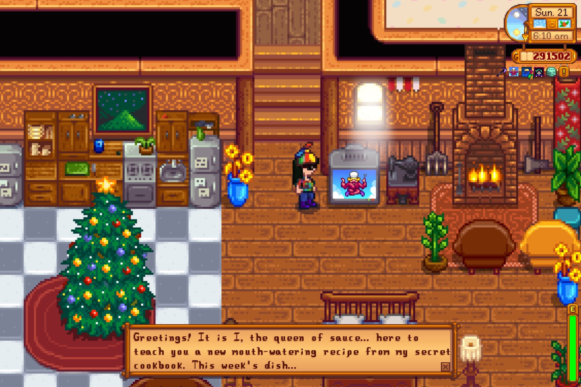 viendo a la reina de la salsa en stardew Valley