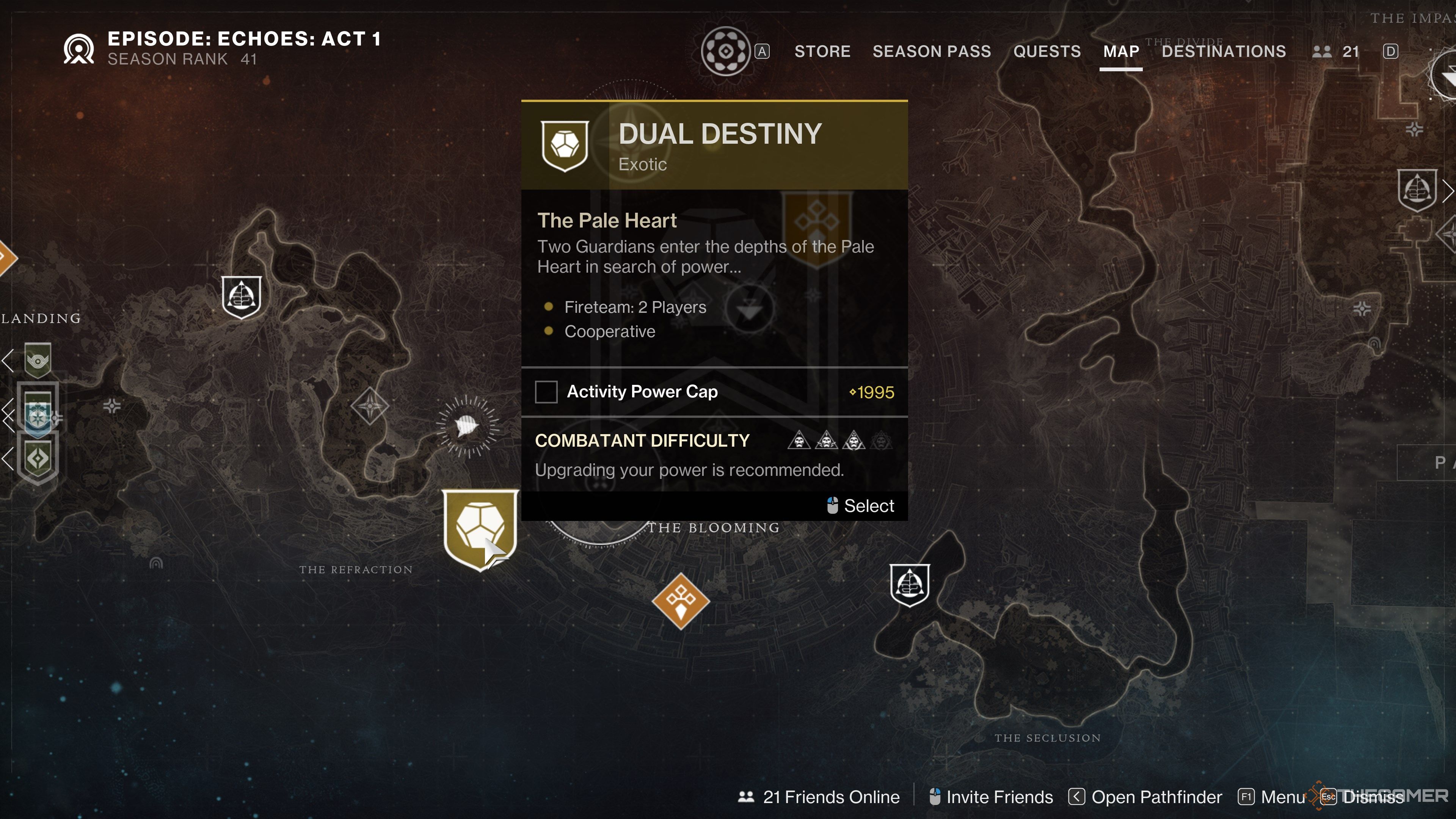 Destiny 2 Icono de mapa de destino doble