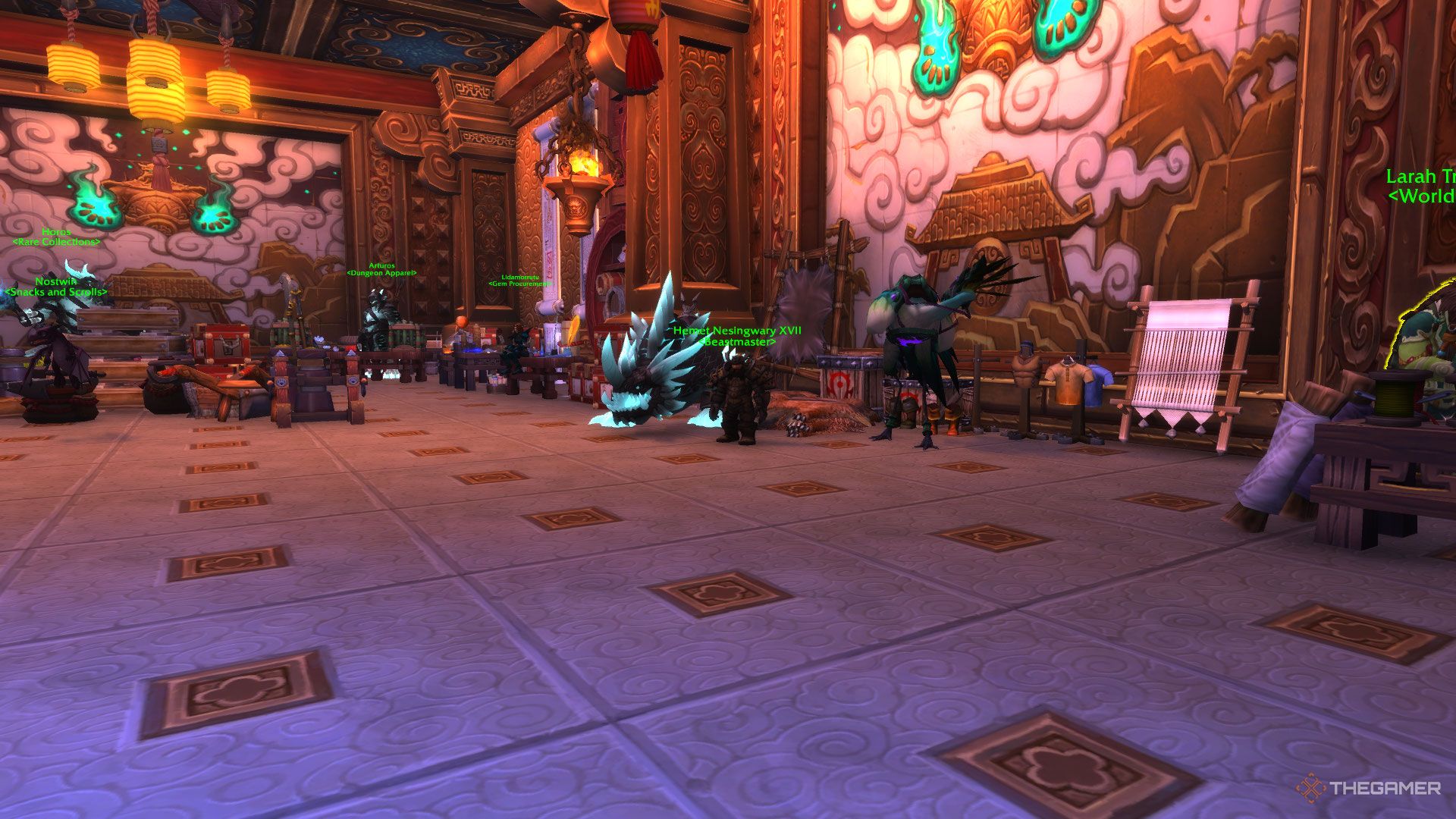 Hemet Nesingwary XVII en el Santuario de las Dos Lunas en el remix de World Of Warcraft: Mists Of Pandaria.