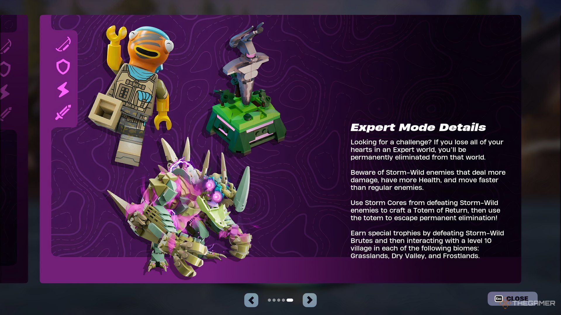 Detalles del modo experto de Lego Fortnite