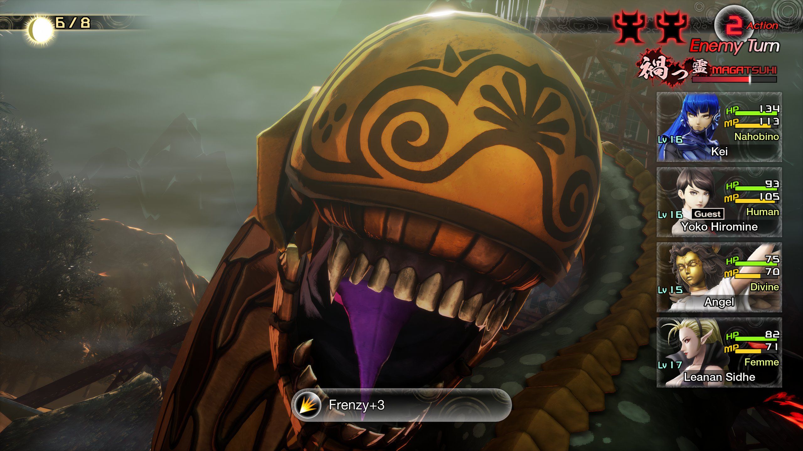 Hydra, un jefe de Shin Megami Tensei 5, usa la habilidad Frenzy