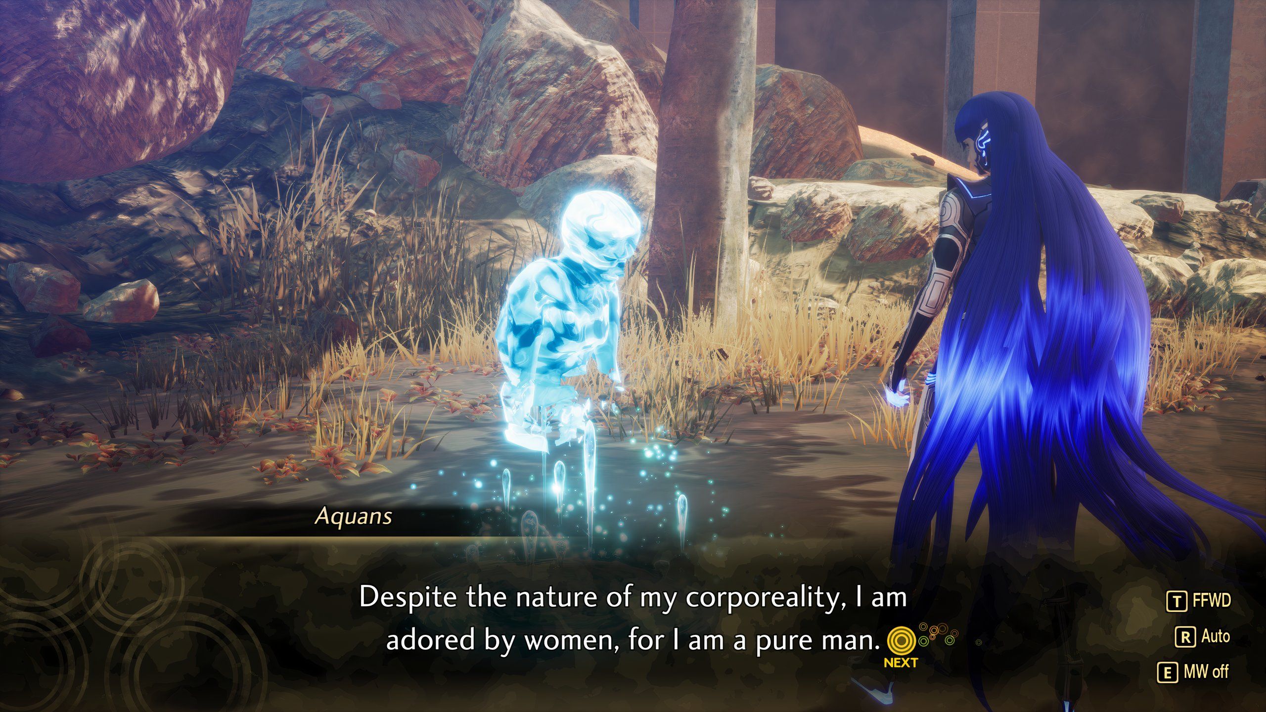Aquans, un demonio de Shin Megami Tensei 5: Venganza