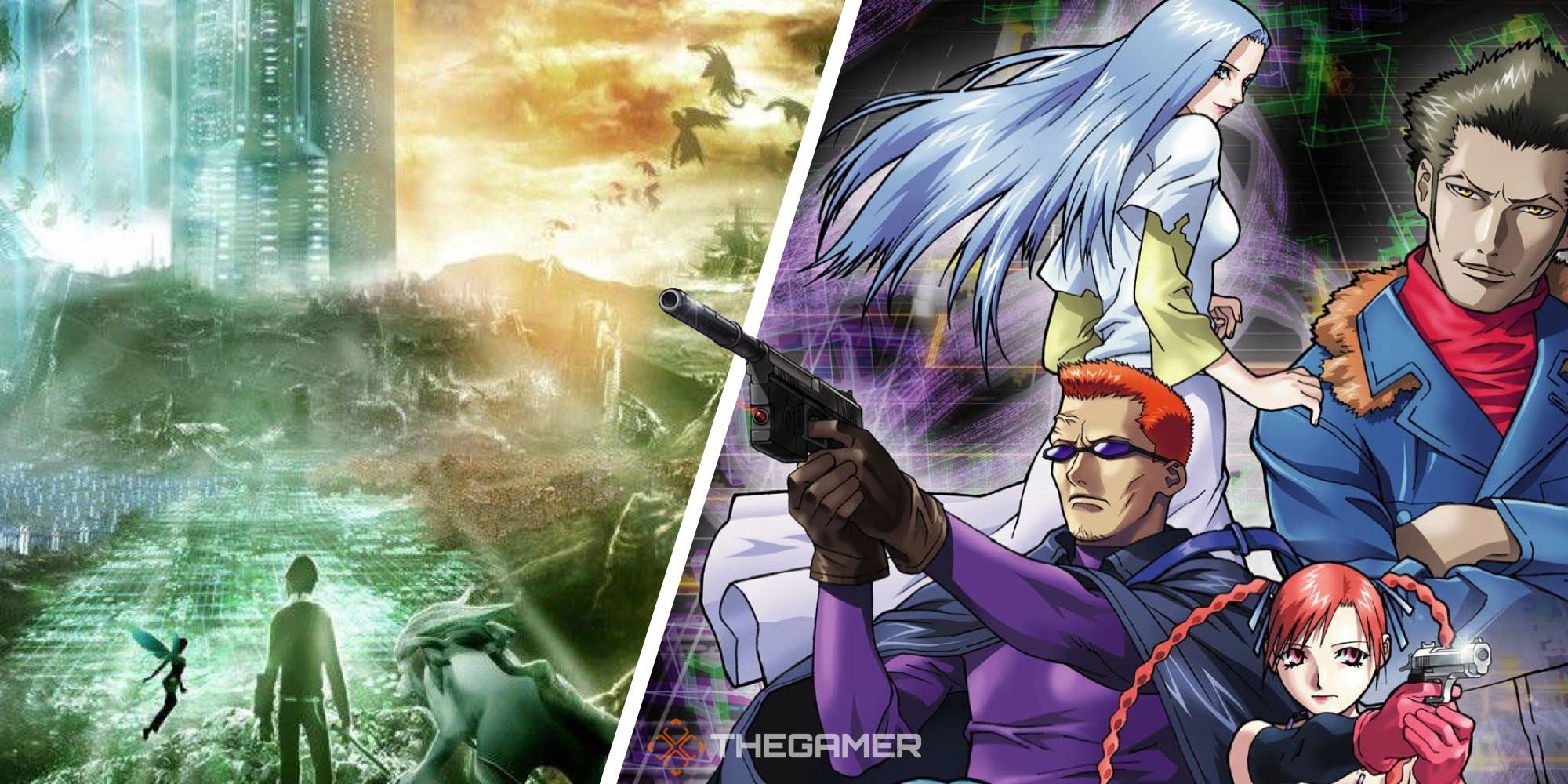 Imagen dividida de Imagine y Nine Games de Shin Megami Tensei