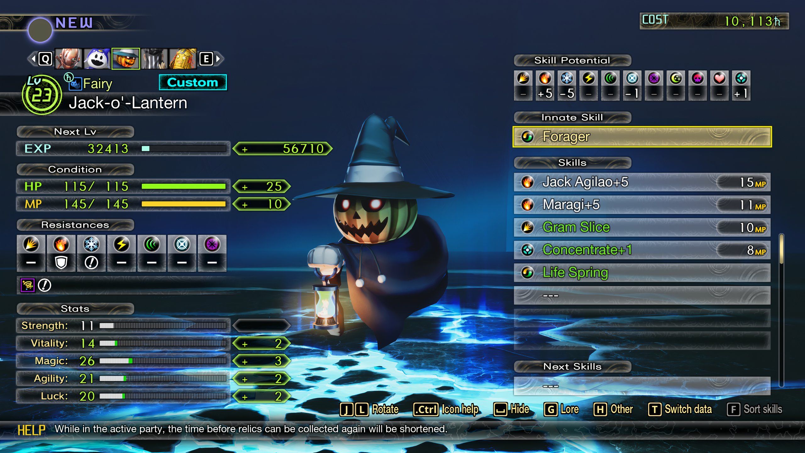 Jack-o'-Lantern, un demonio de Shin Megami Tensei 5
