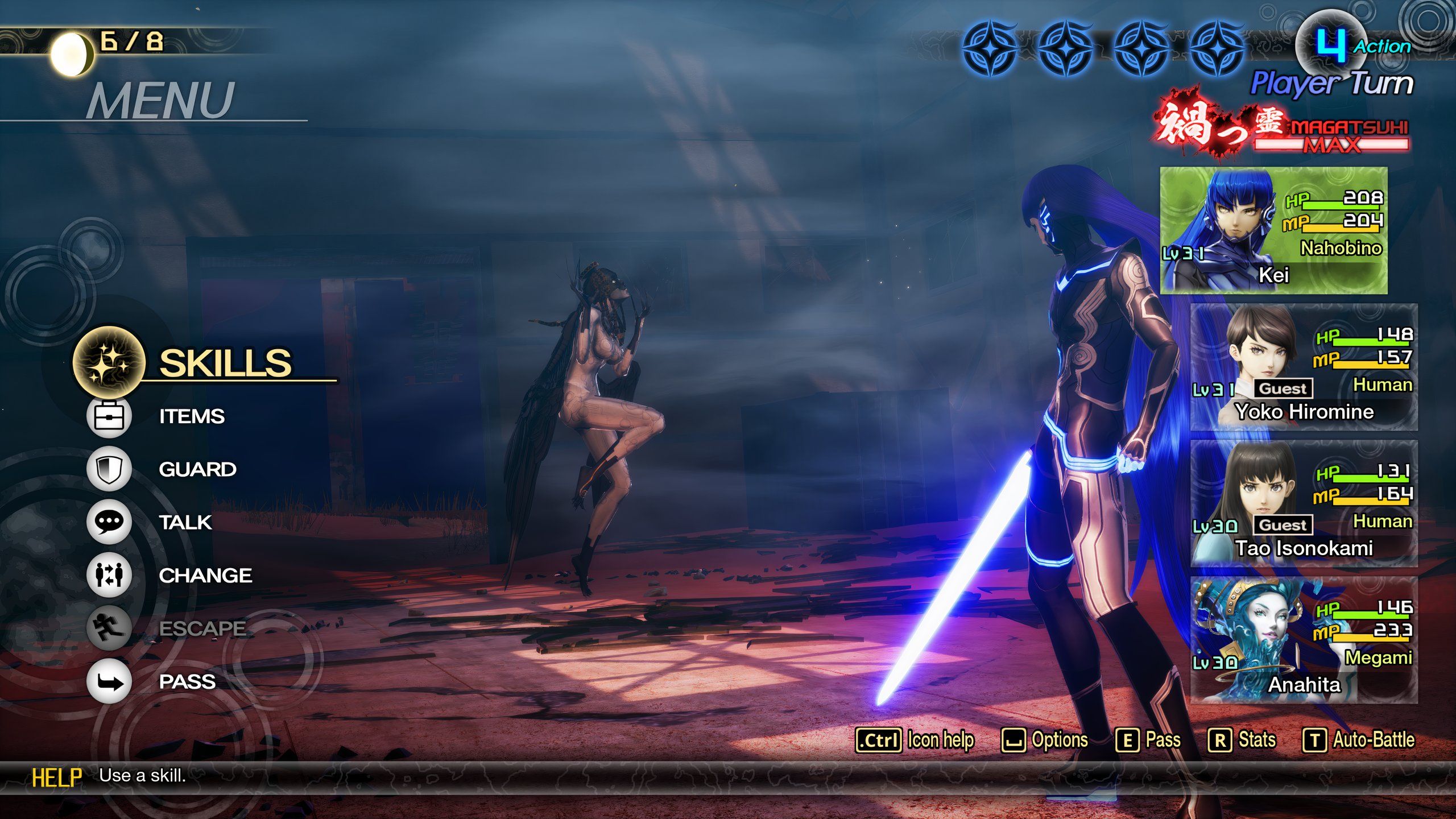 El grupo lucha contra Eisheth en Shin Megami Tensei 5: Vengeance