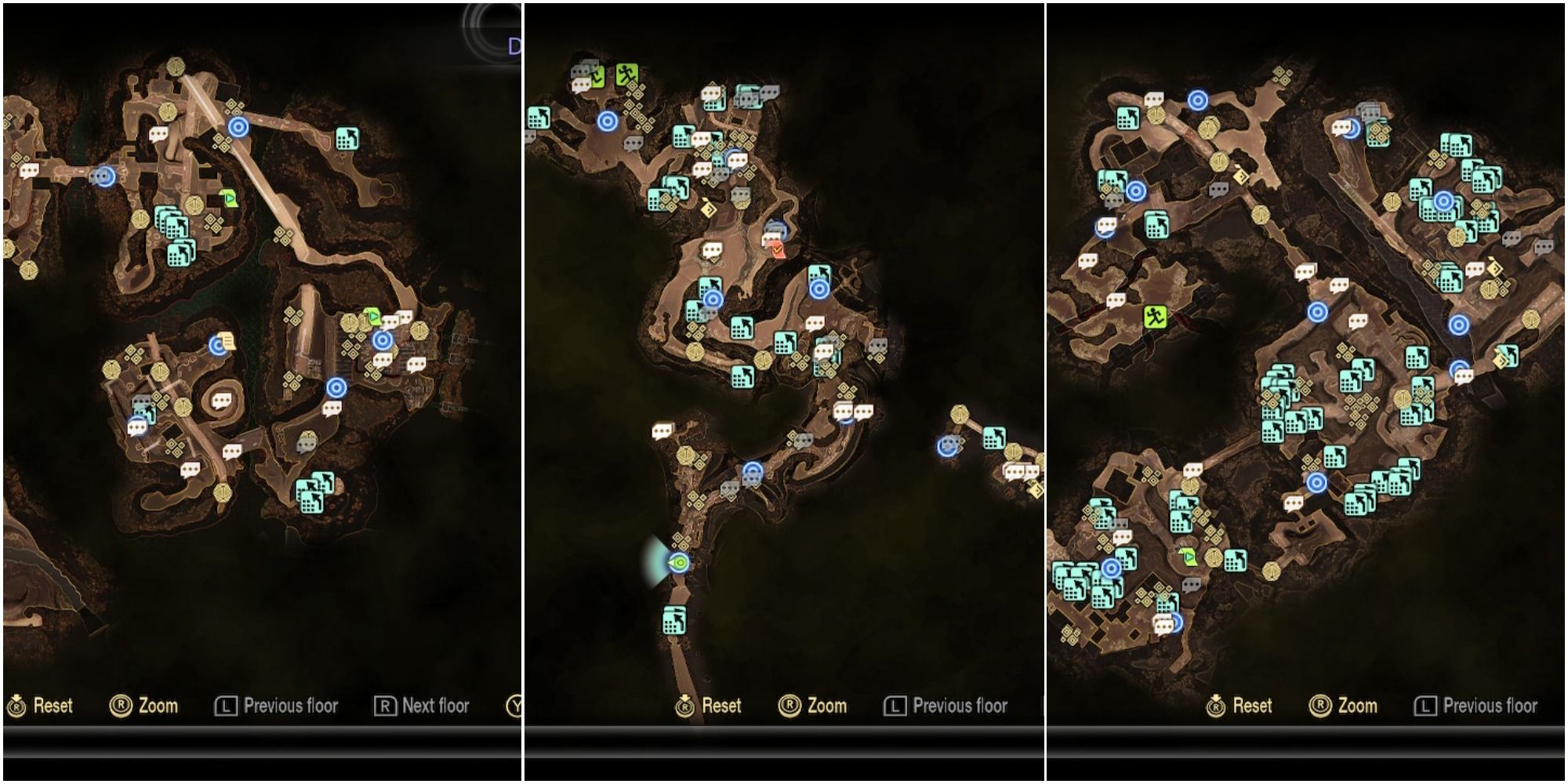 SMT 5: collage de mapas de distritos de Shinagawa, Minato y Chiyoda