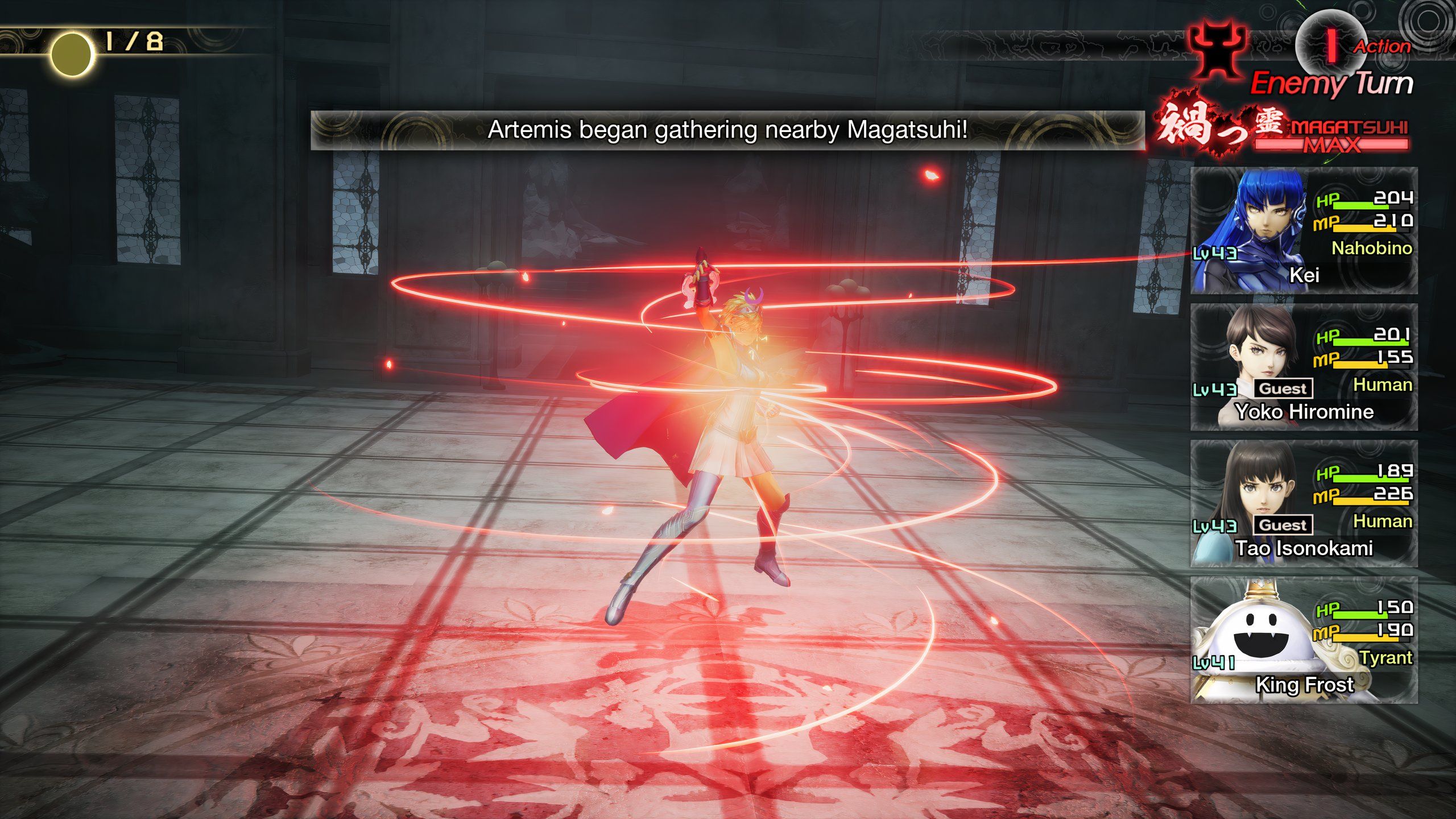 Magatsuhi se reúne alrededor de Artemis en Shin Megami Tensei 5: Vengeance