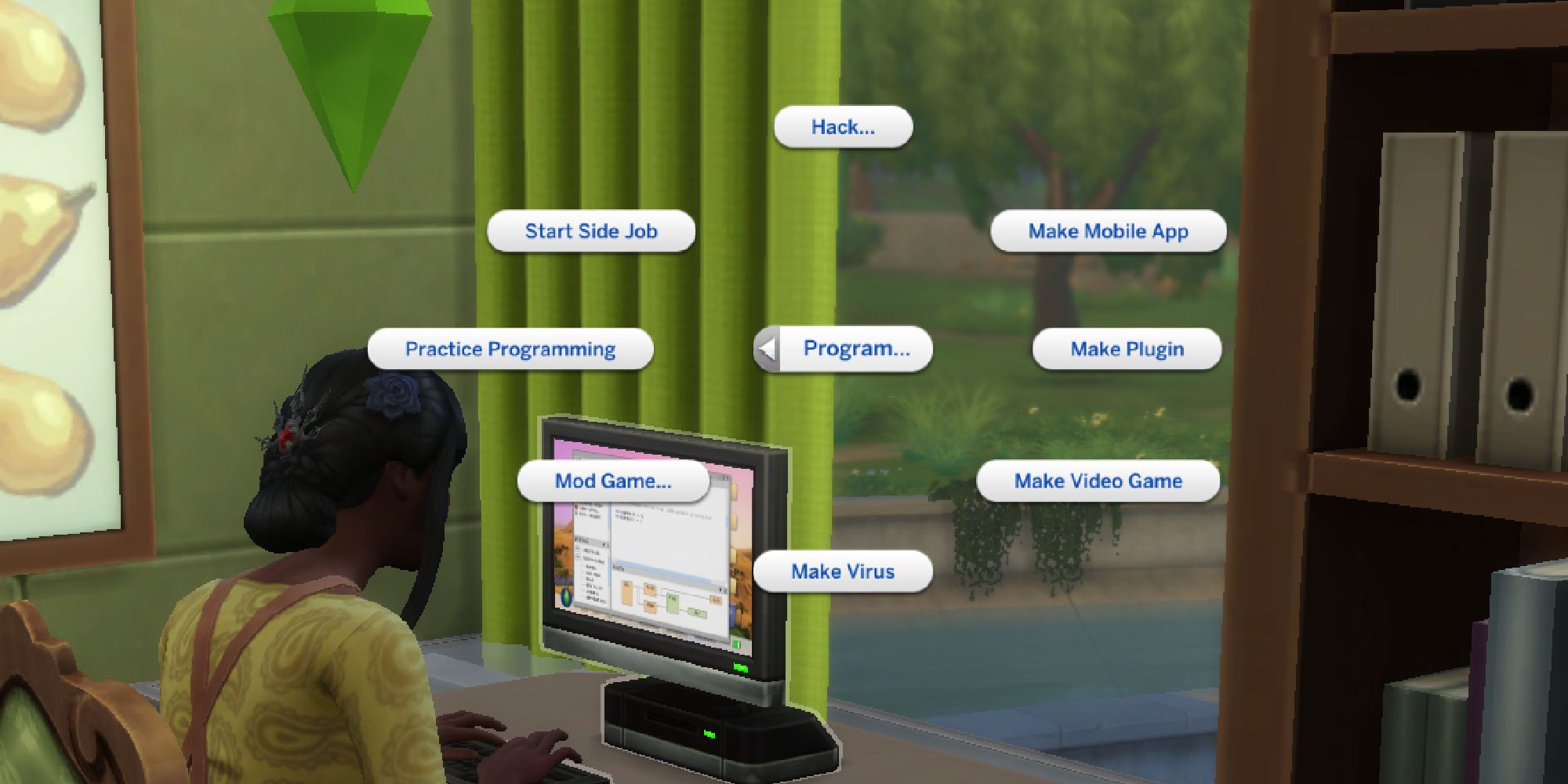 sims 4 todas las opciones de programación