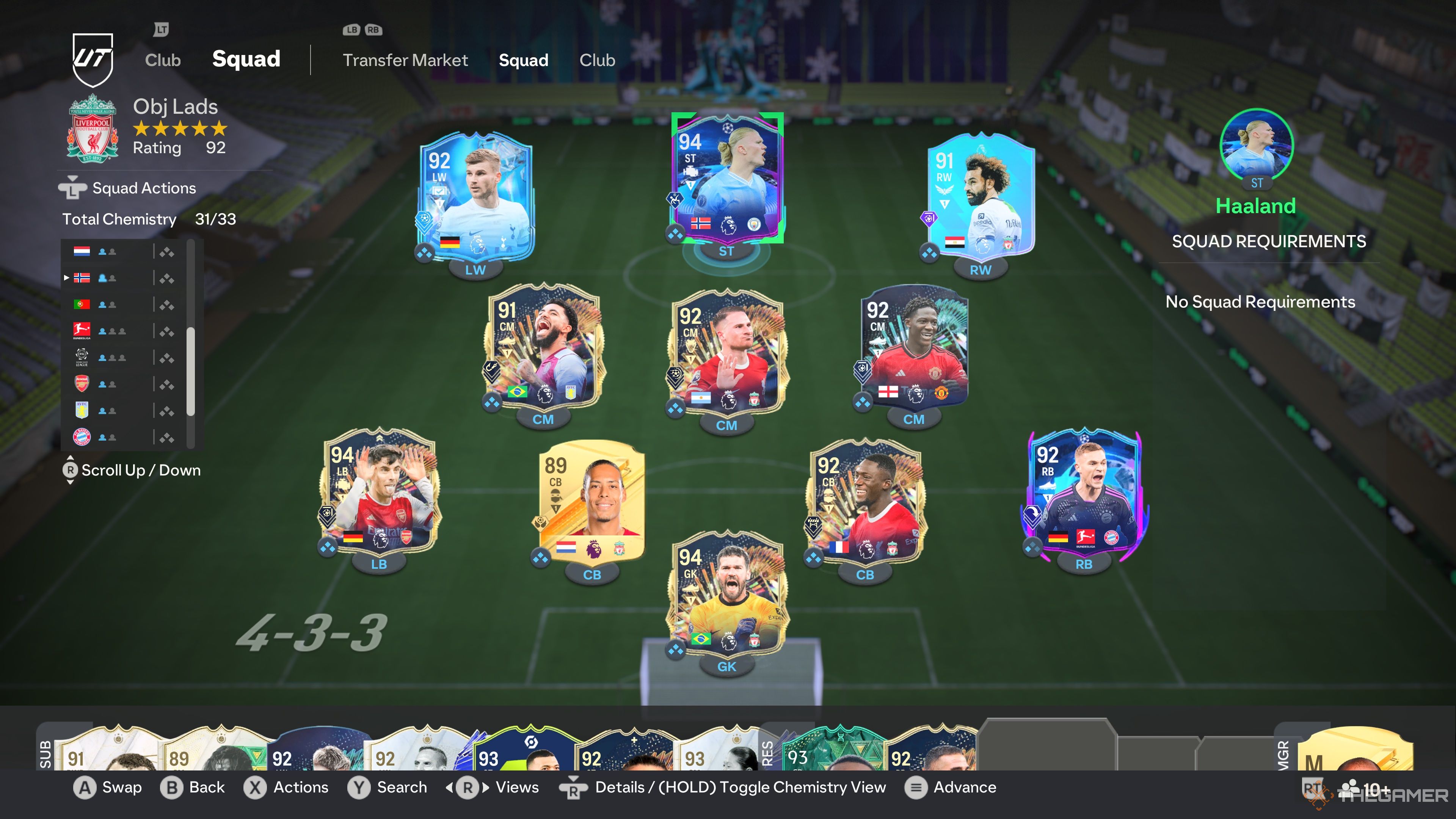 El ejemplo del equipo Pascal Gross Make Your Mark Challenge en EA Sports FC 24.