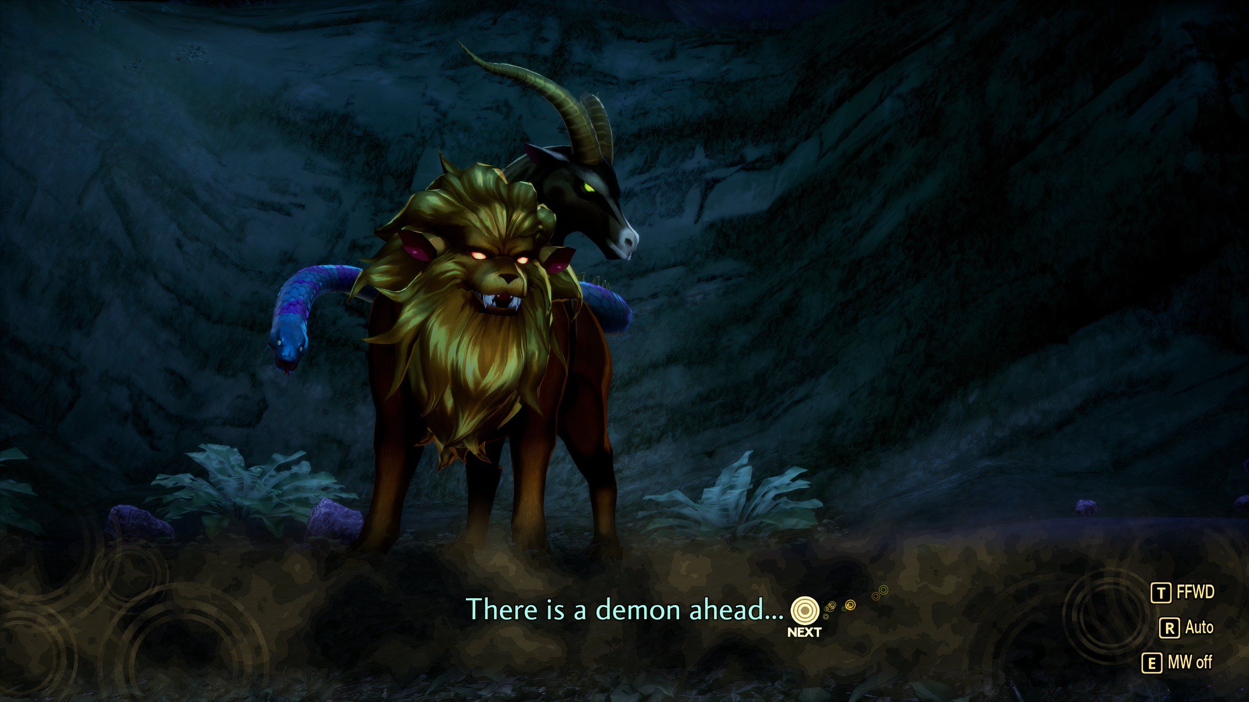 Preparándose para luchar contra el enemigo Quimera en Shin Megami Tensei 5: Vengeance