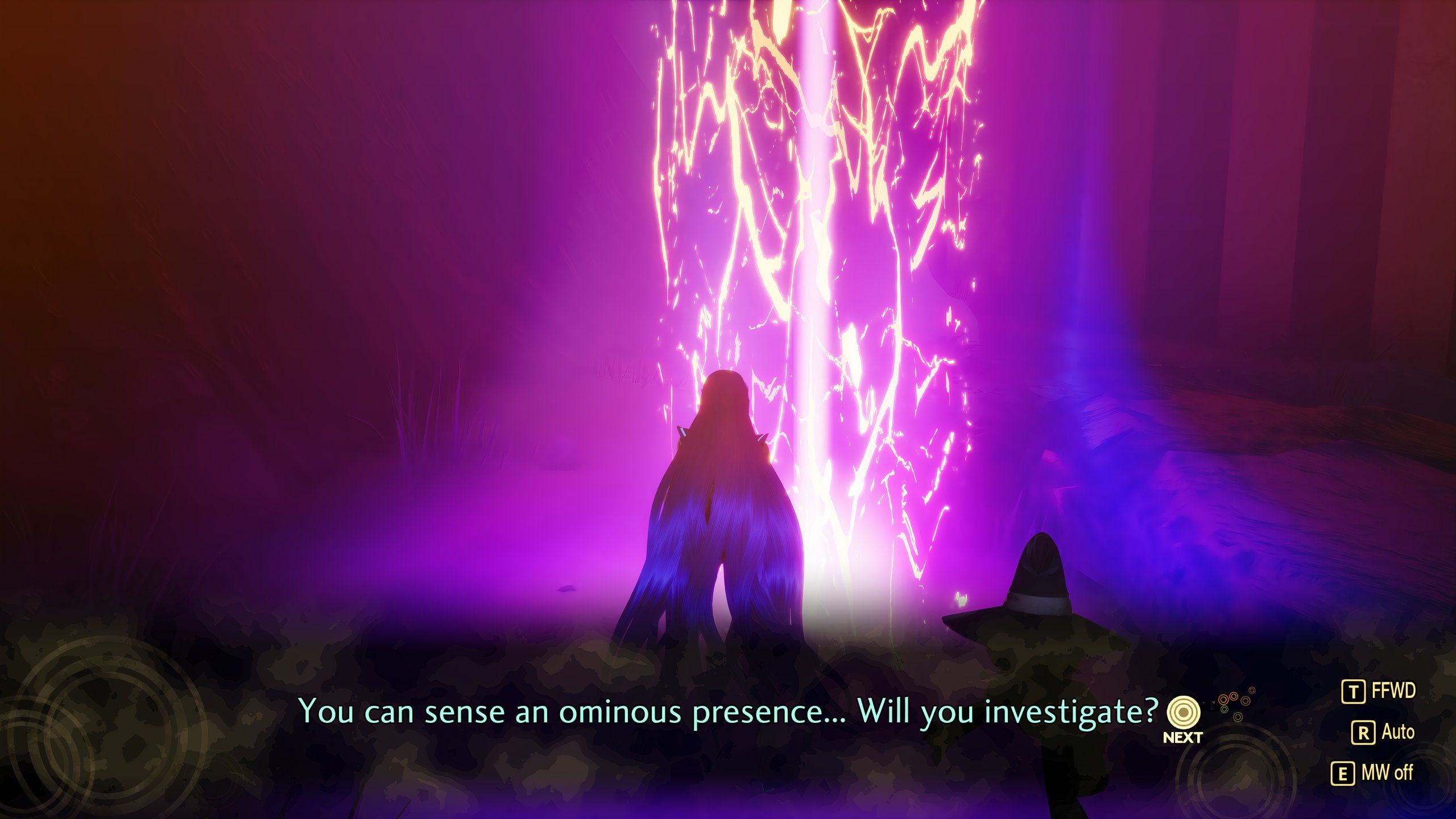 Sintiendo una presencia siniestra ante el jefe del Regreso del Verdadero Demonio en Shin Megami Tensei 5