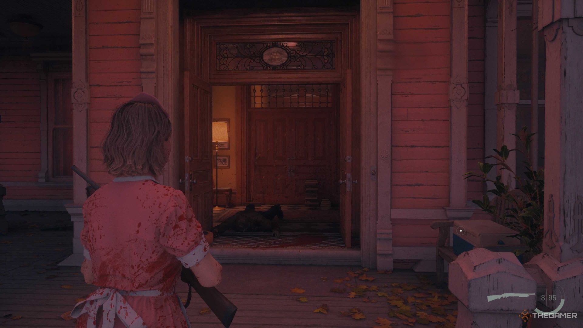 La entrada a la casa del escritor en Alan Wake 2 Night Springs Number One Fan