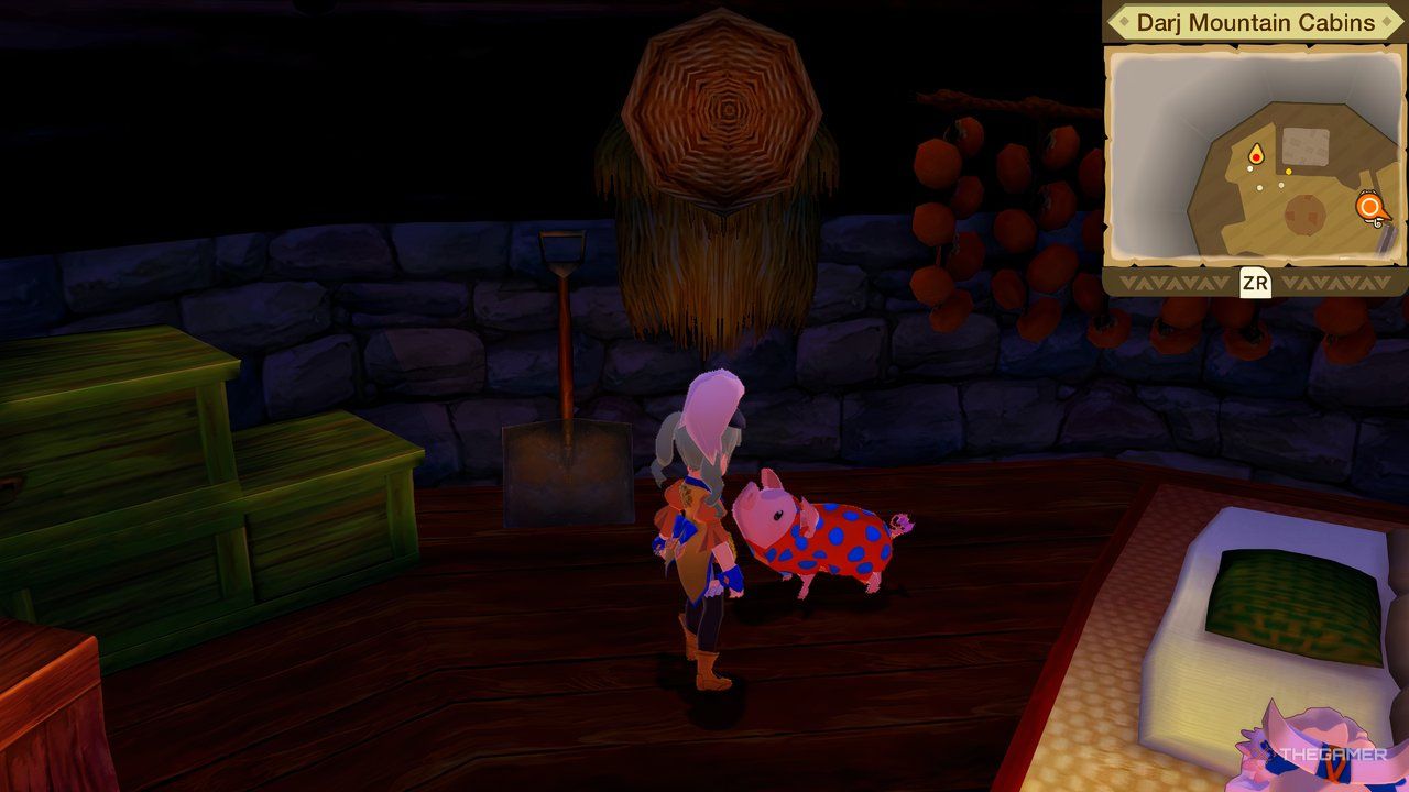 Encontrar la ubicación de Poogie en las historias de un cazador de monstruos en la cabaña Darj Snowfields