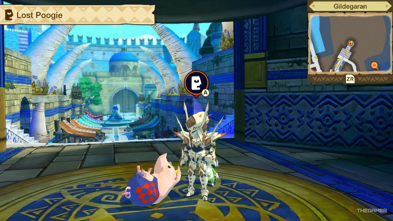 Encontrar la ubicación de Poogie en las historias de un cazador de monstruos en Gildegaran 