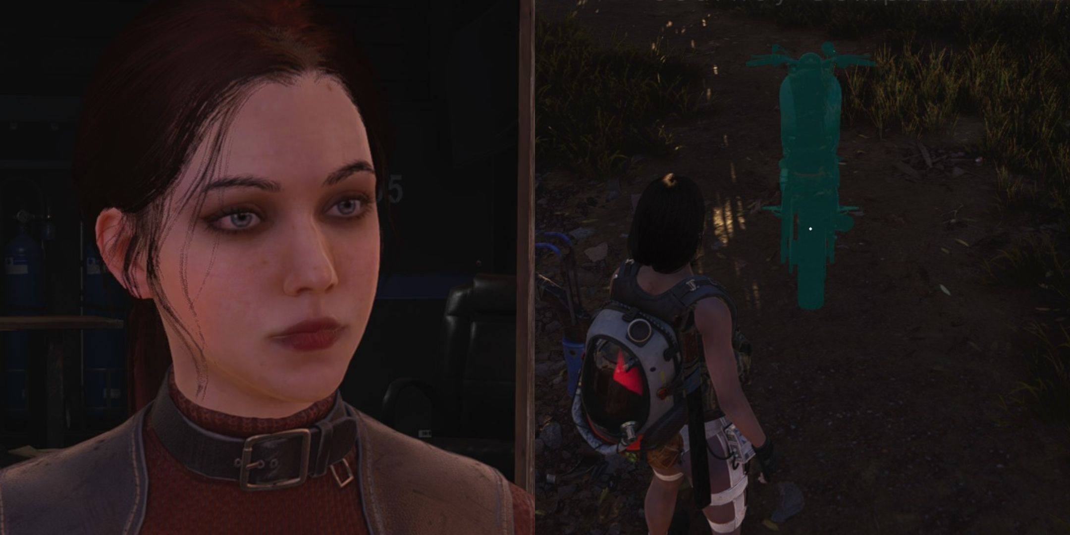 Una vez que Human Mary se acerca y el jugador coloca la motocicleta.