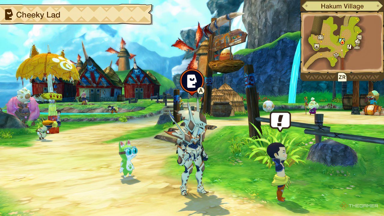un niño de Hakum Village con una misión en Monster Hunter Stories