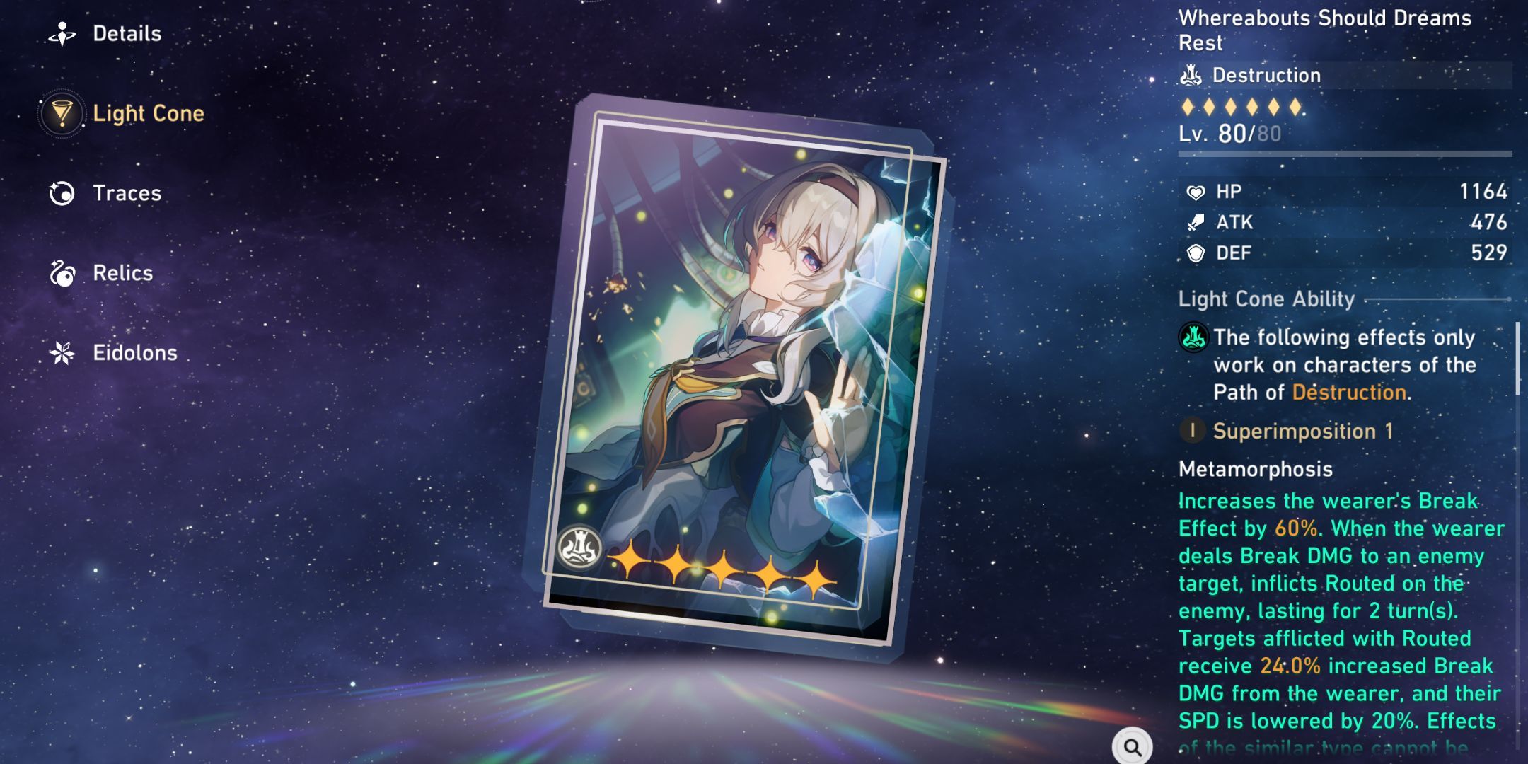 Pantalla de cono de luz Honkai Star Rail Firefly