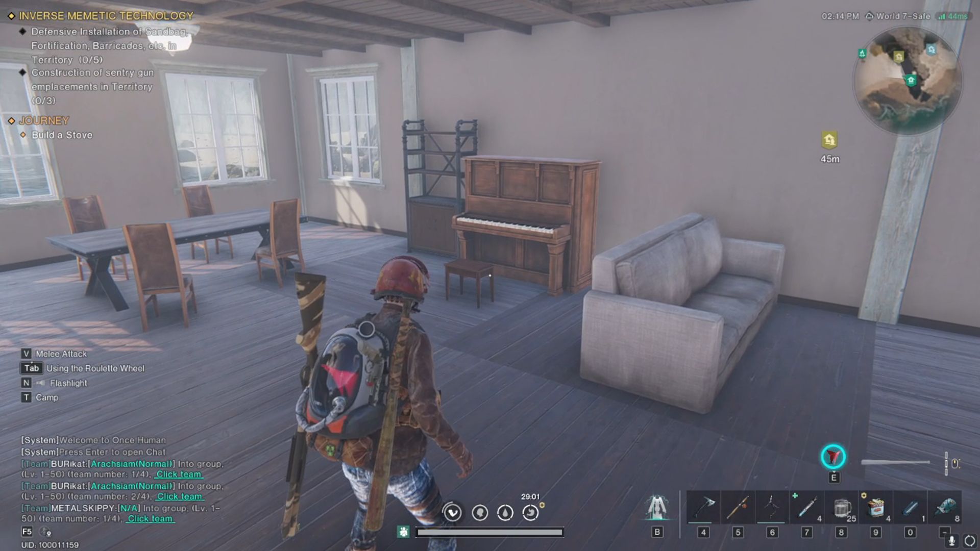 Una casa decorada en Once Human.