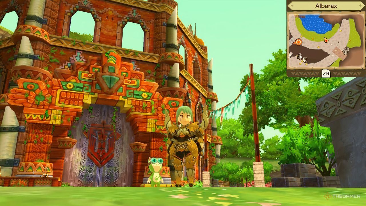 la arena de batallas de la red en albarax en historias de cazadores de monstruos