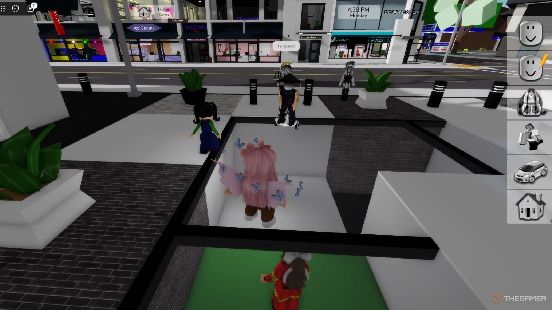 jugador de roblox brookhaven de pie en el grupo 1