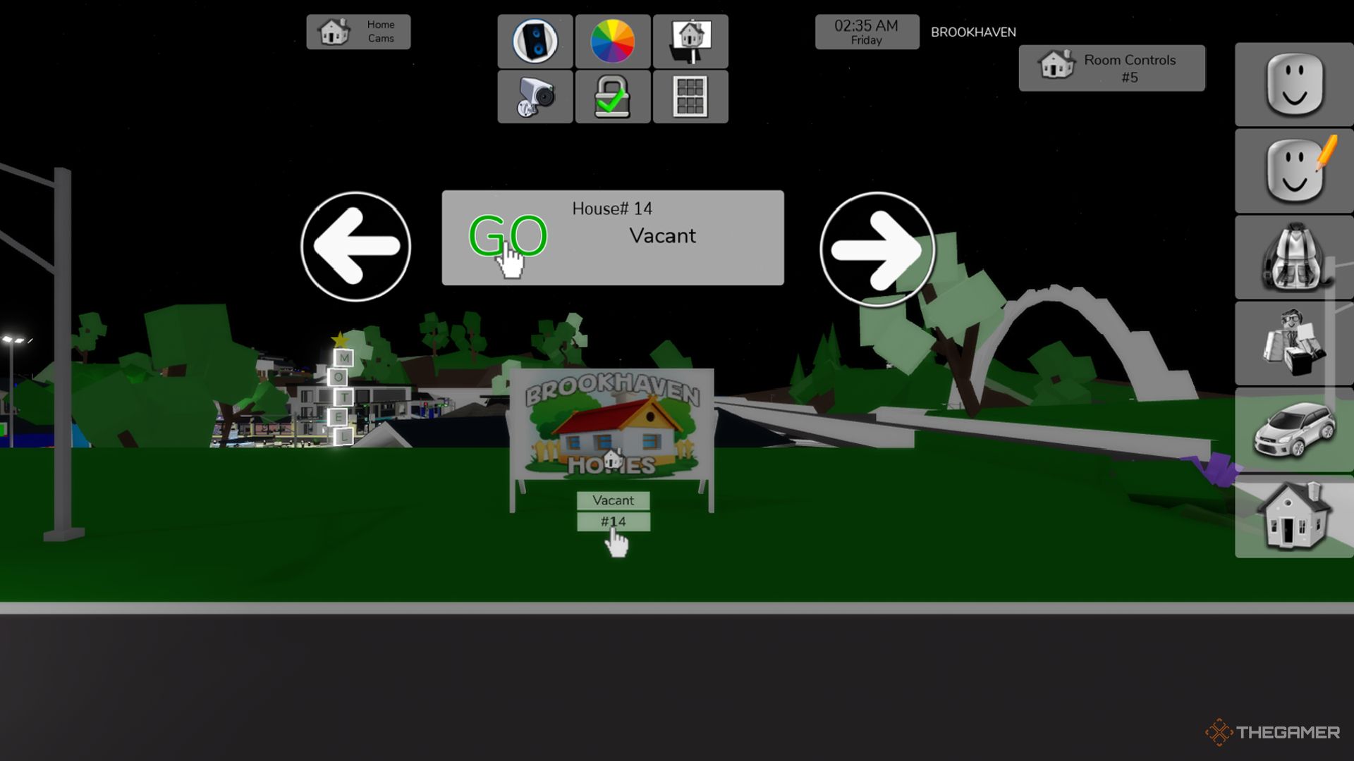 roblox brookhaven mirando un lote de viviendas vacío