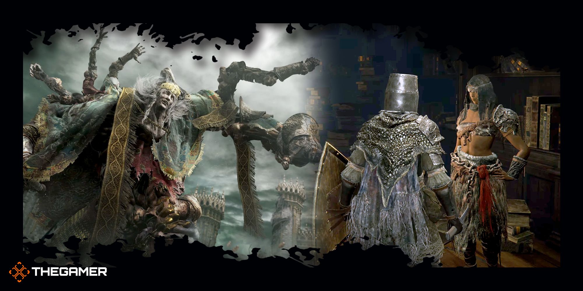 Ilustraciones y captura de pantalla de Elden Ring.
