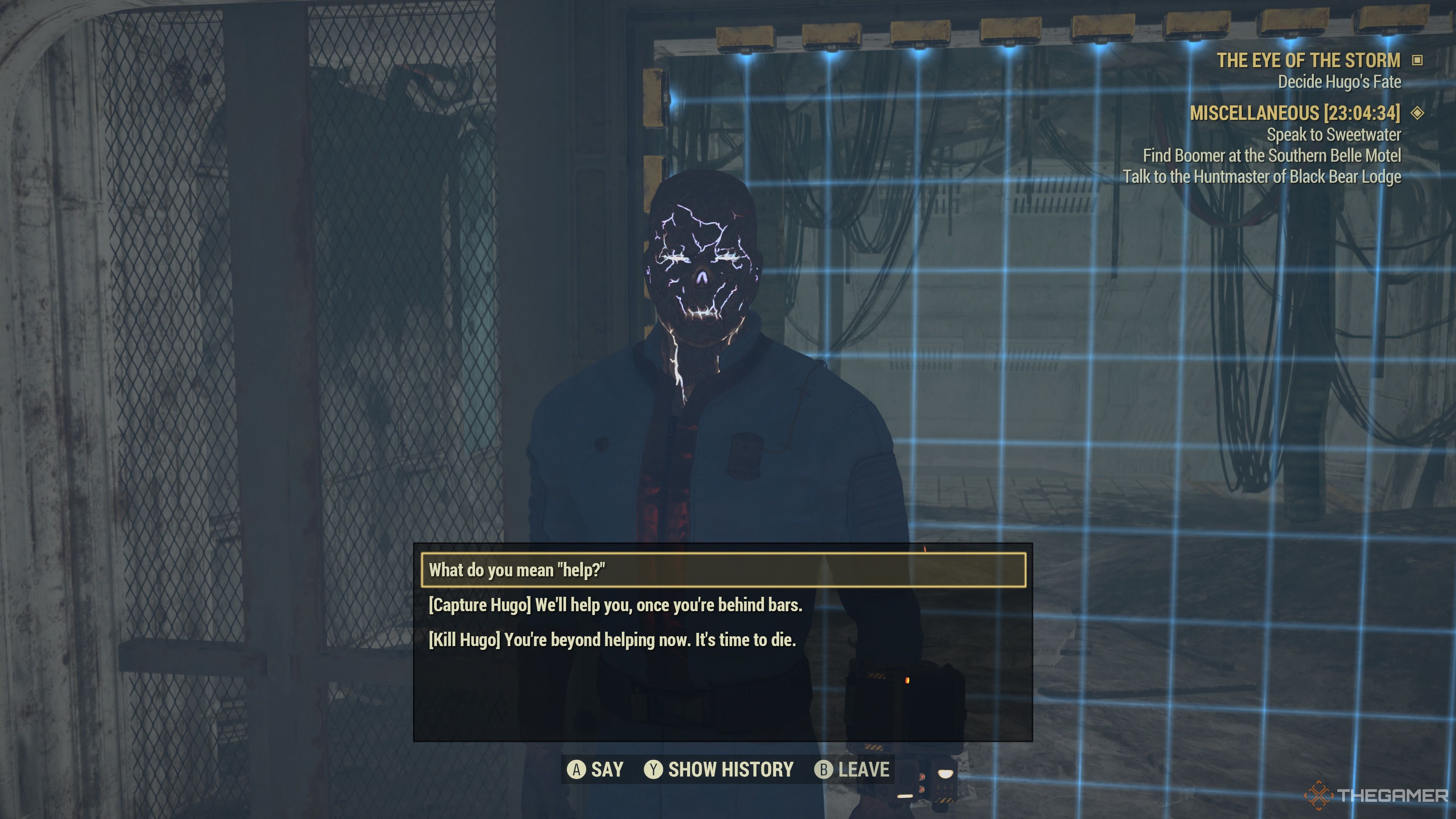 Decide el destino de Hugo en Fallout 76.