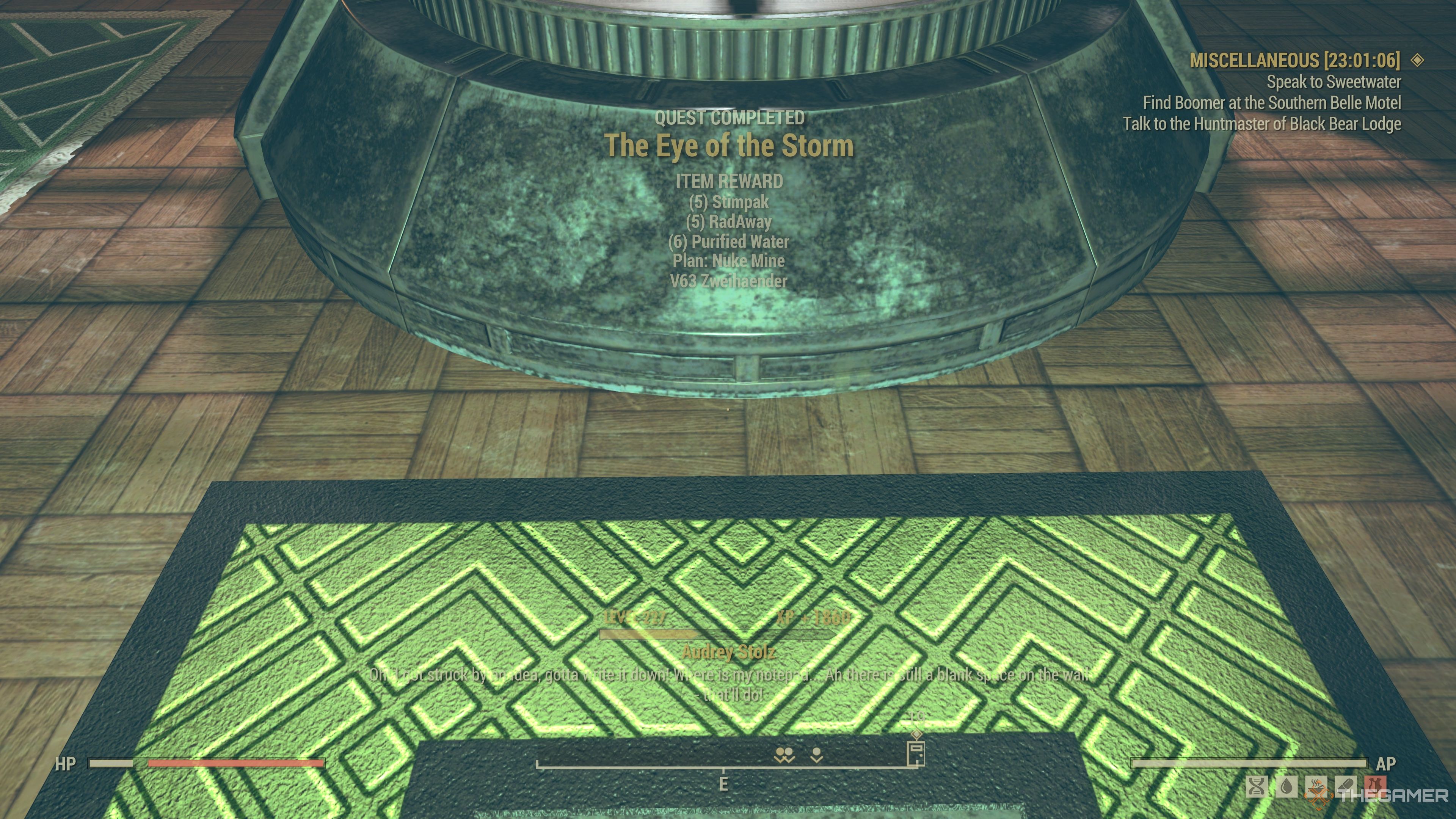Recompensas del Ojo de la Tormenta en Fallout 76.