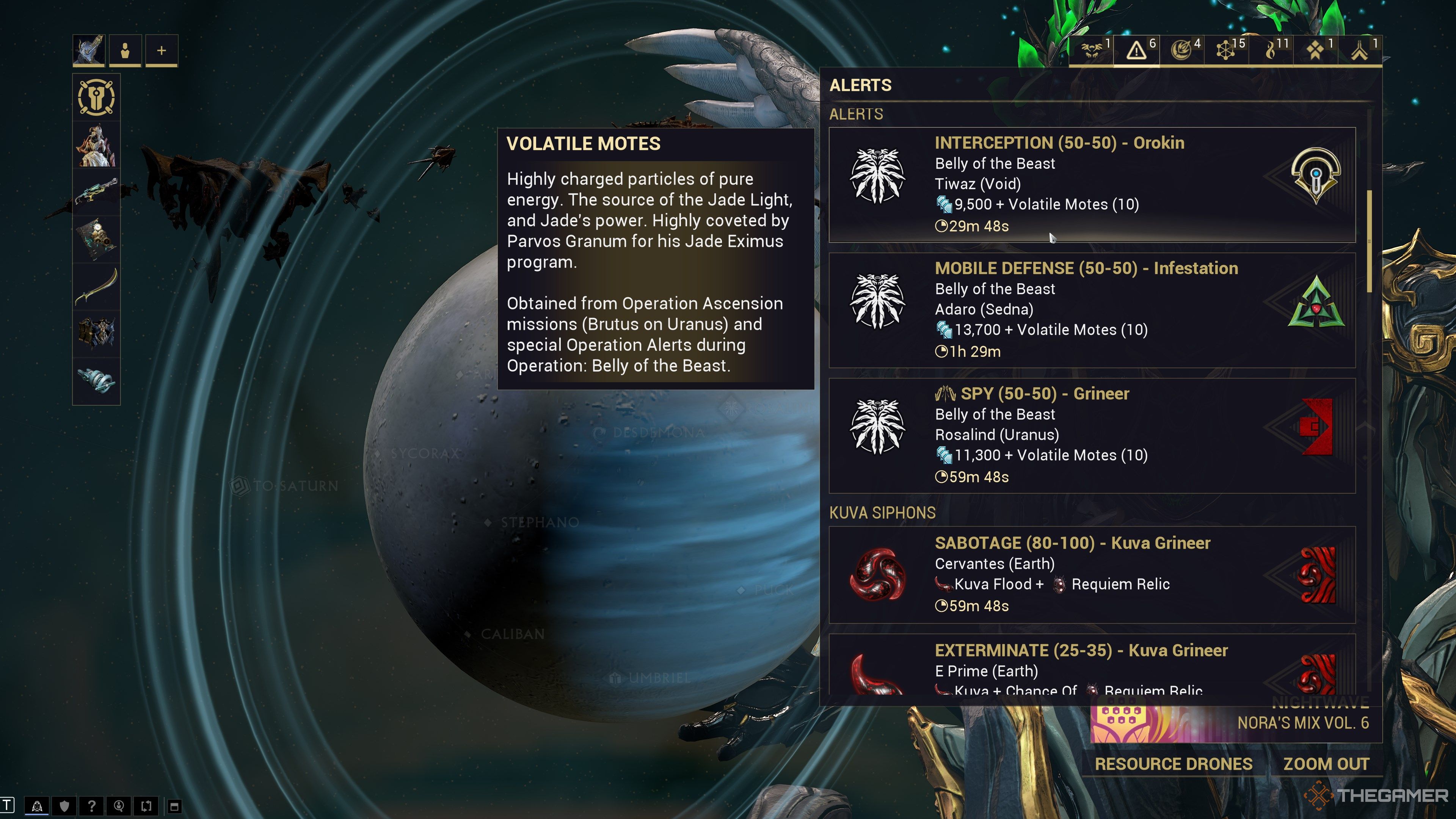 Alerta del Vientre de la Bestia de Warframe