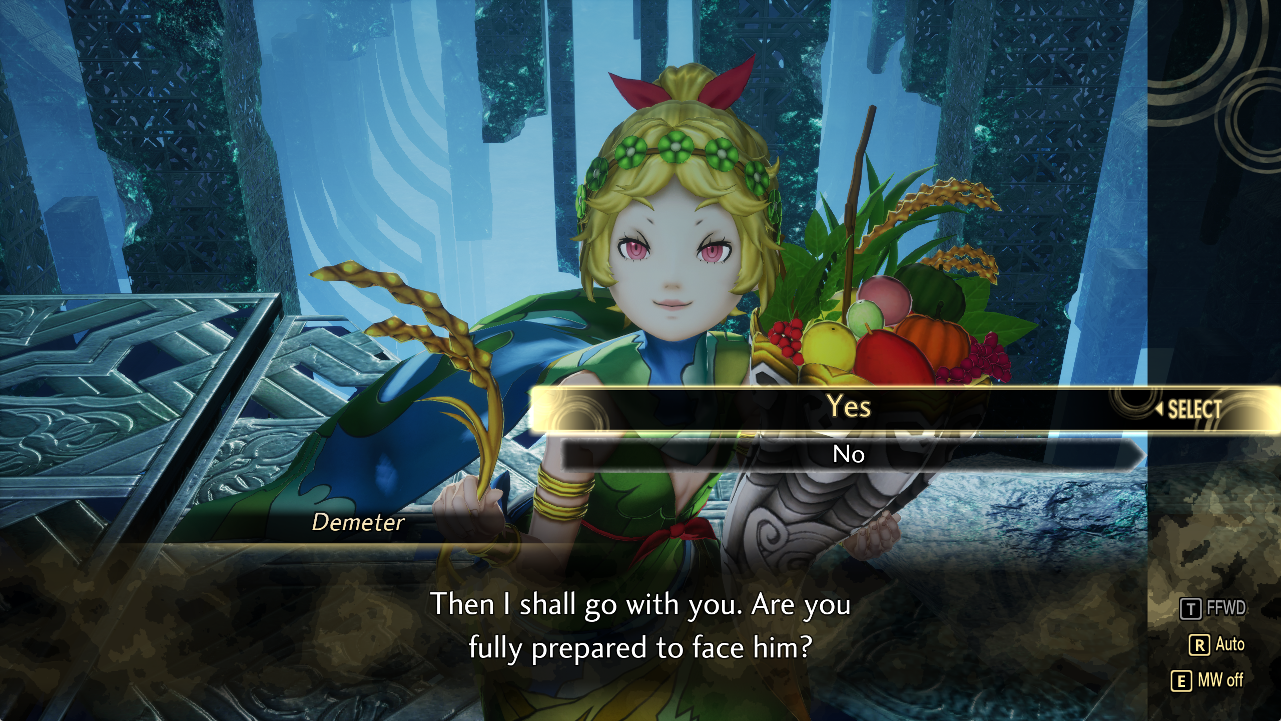 Demeter se ofrece con aire de suficiencia a unirse a Nahobino si derrota a Zeus en Shin Megami Tensei 5: Vengeance.