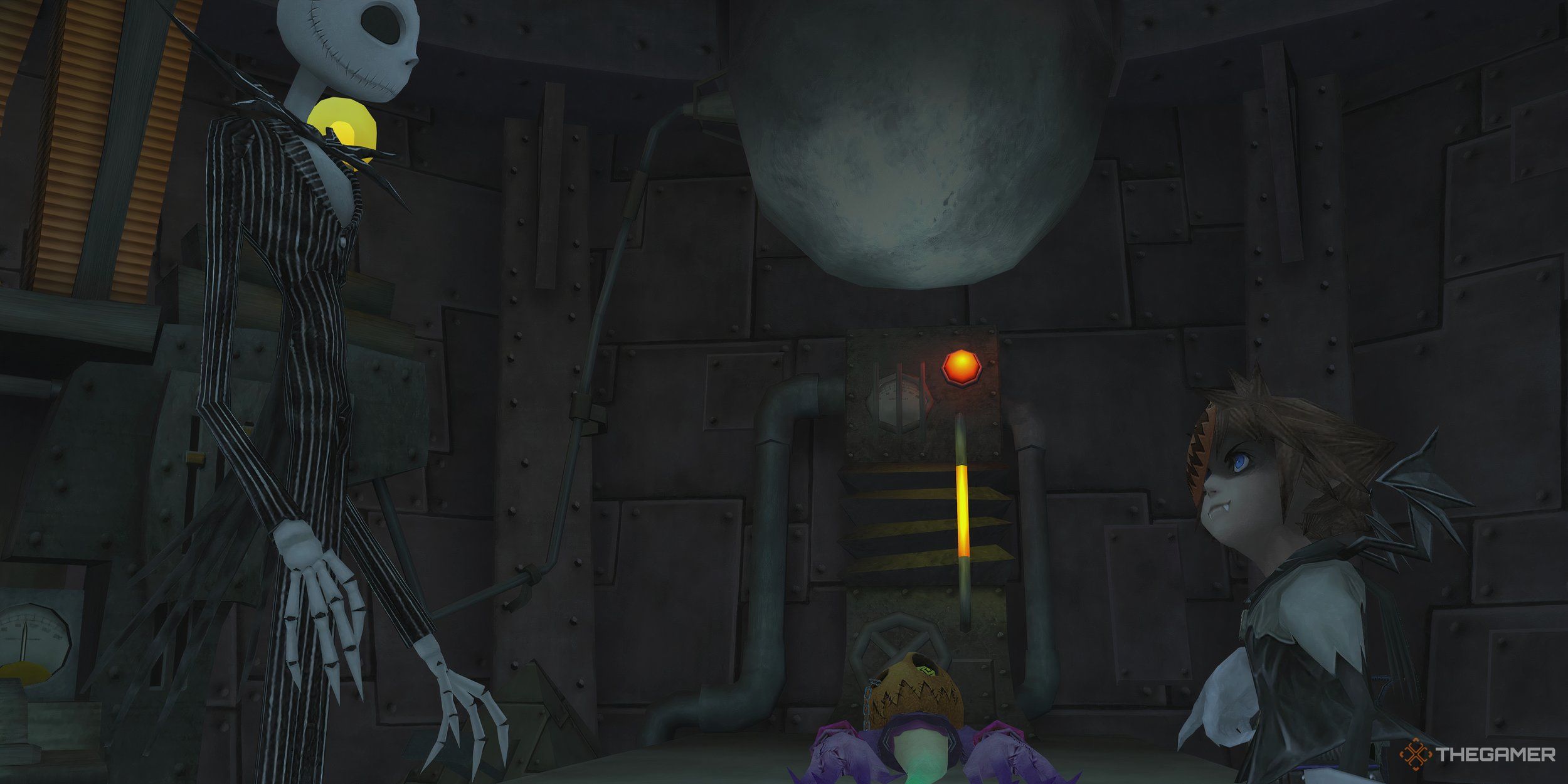 KINGDOM HEARTS HD 1.5+2.5 ReMIX Jack Skellington y Sora frente a la mesa de operaciones