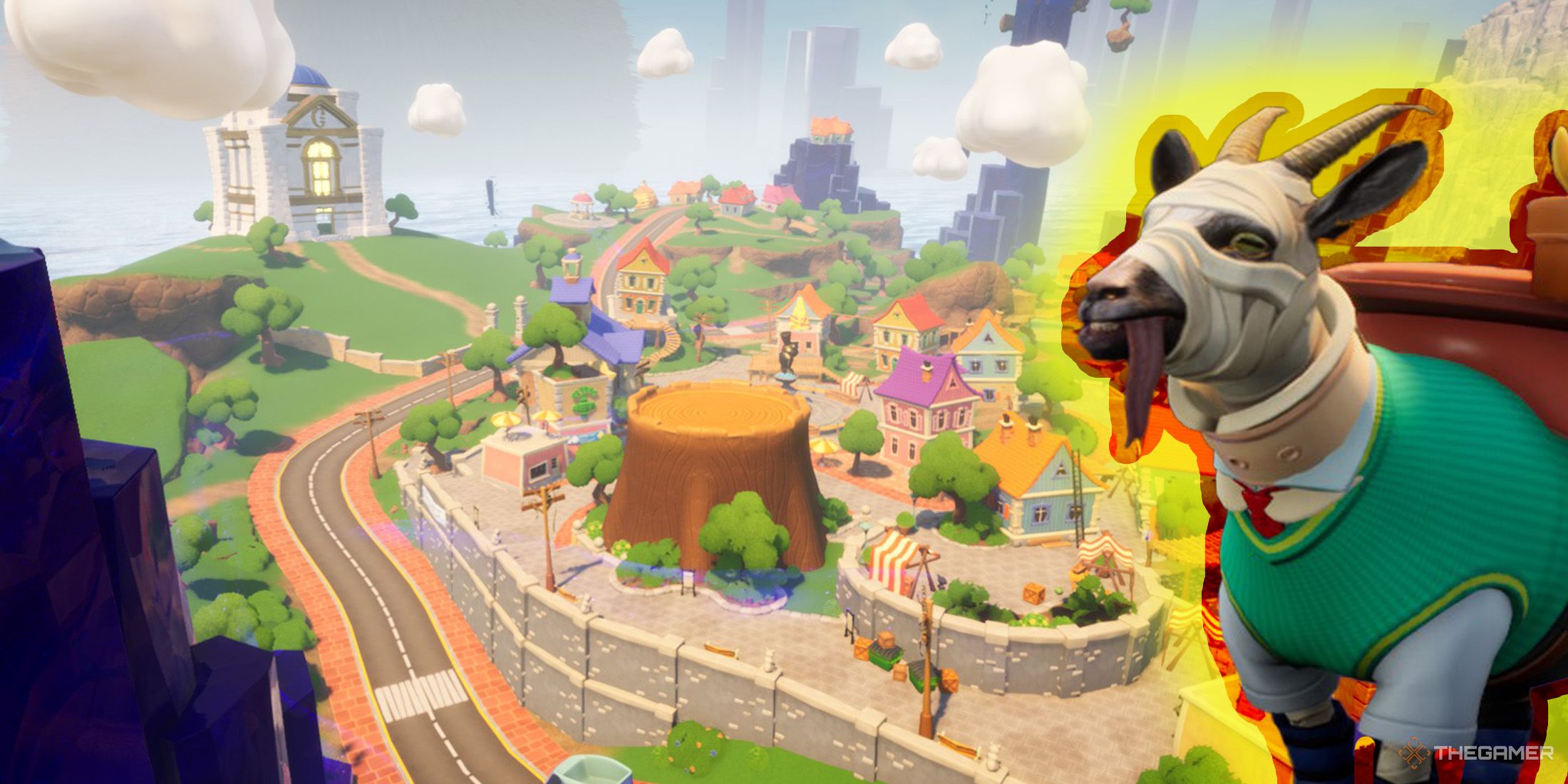 Mapa de Goofville y Pilgor en Goat Simulator 3