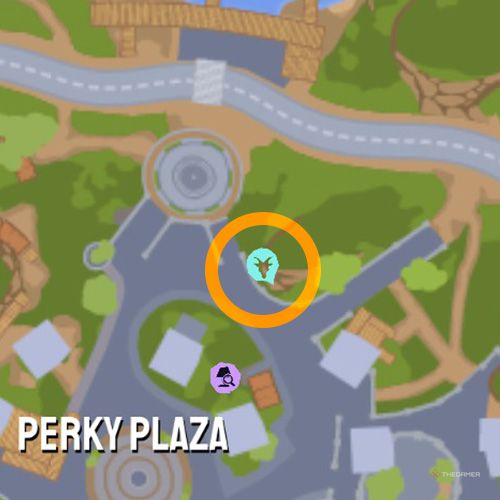 Ubicación de la décima baratija de Goofville en el mapa en Goat Simulator 3 Multiverse of Nonsense.