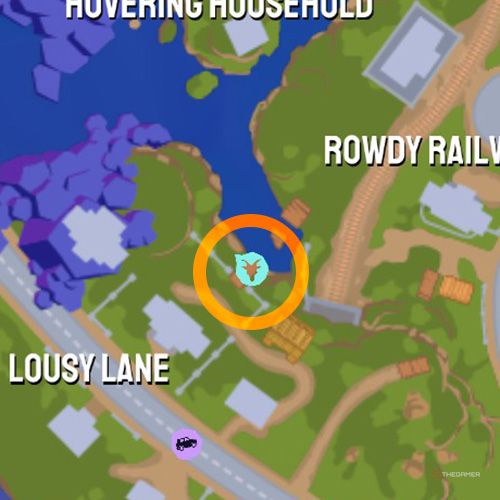 Ubicación de la duodécima baratija de Goofville en el mapa en Goat Simulator 3 Multiverse of Nonsense.