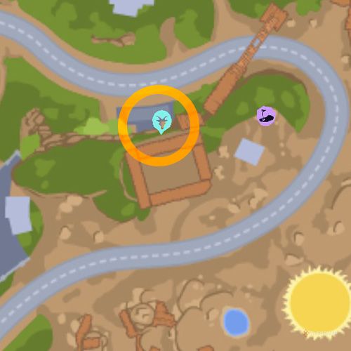 Ubicación de la decimoséptima baratija de Goofville en el mapa en Goat Simulator 3 Multiverse of Nonsense.