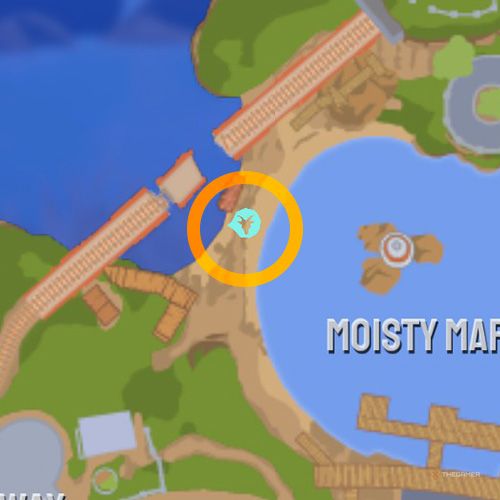 Ubicación de la decimonovena baratija de Goofville en el mapa en Goat Simulator 3 Multiverse of Nonsense.