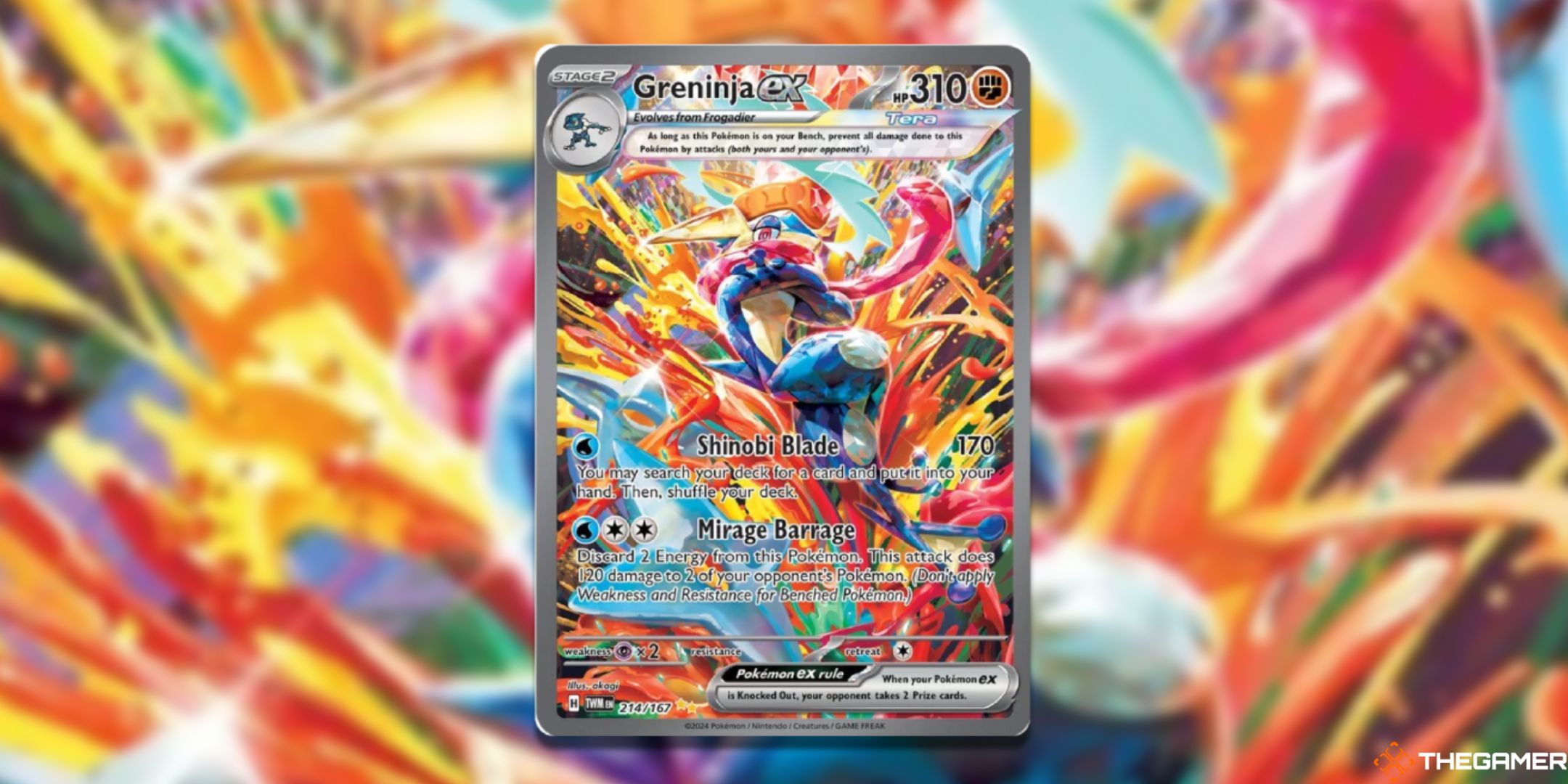 Carta EX de Greninja de TCG de Pokémon