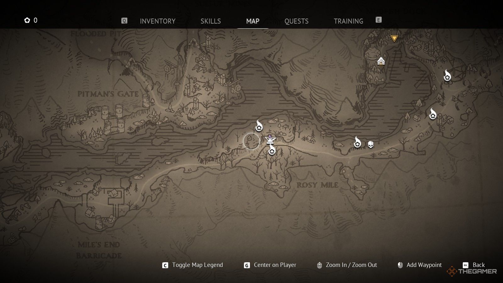 El mapa de Rosy Mile en Flintlock El asedio del amanecer