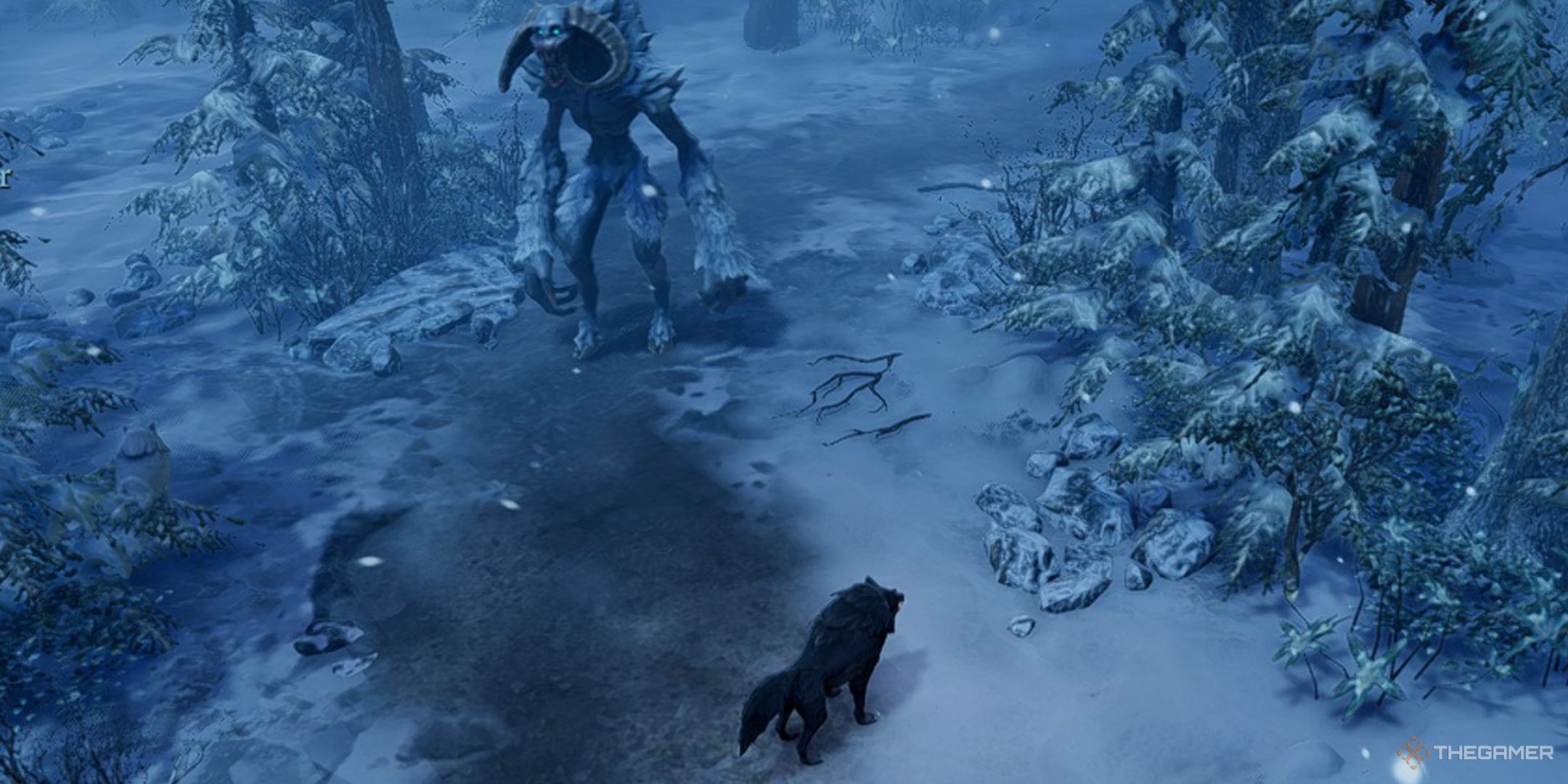 v Jugador en ascenso de pie cerca de Frostmaw, la montaña Terror-1