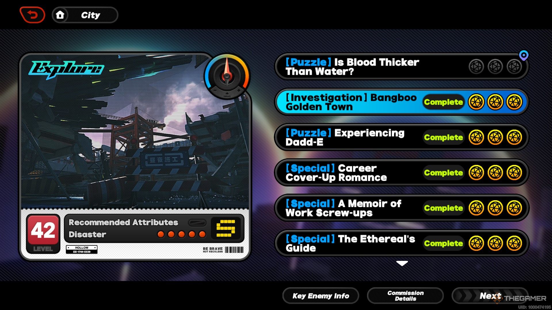 La página de apertura del encargo de Bangboo Golden Town Revisit en Zenless Zone Zero.
