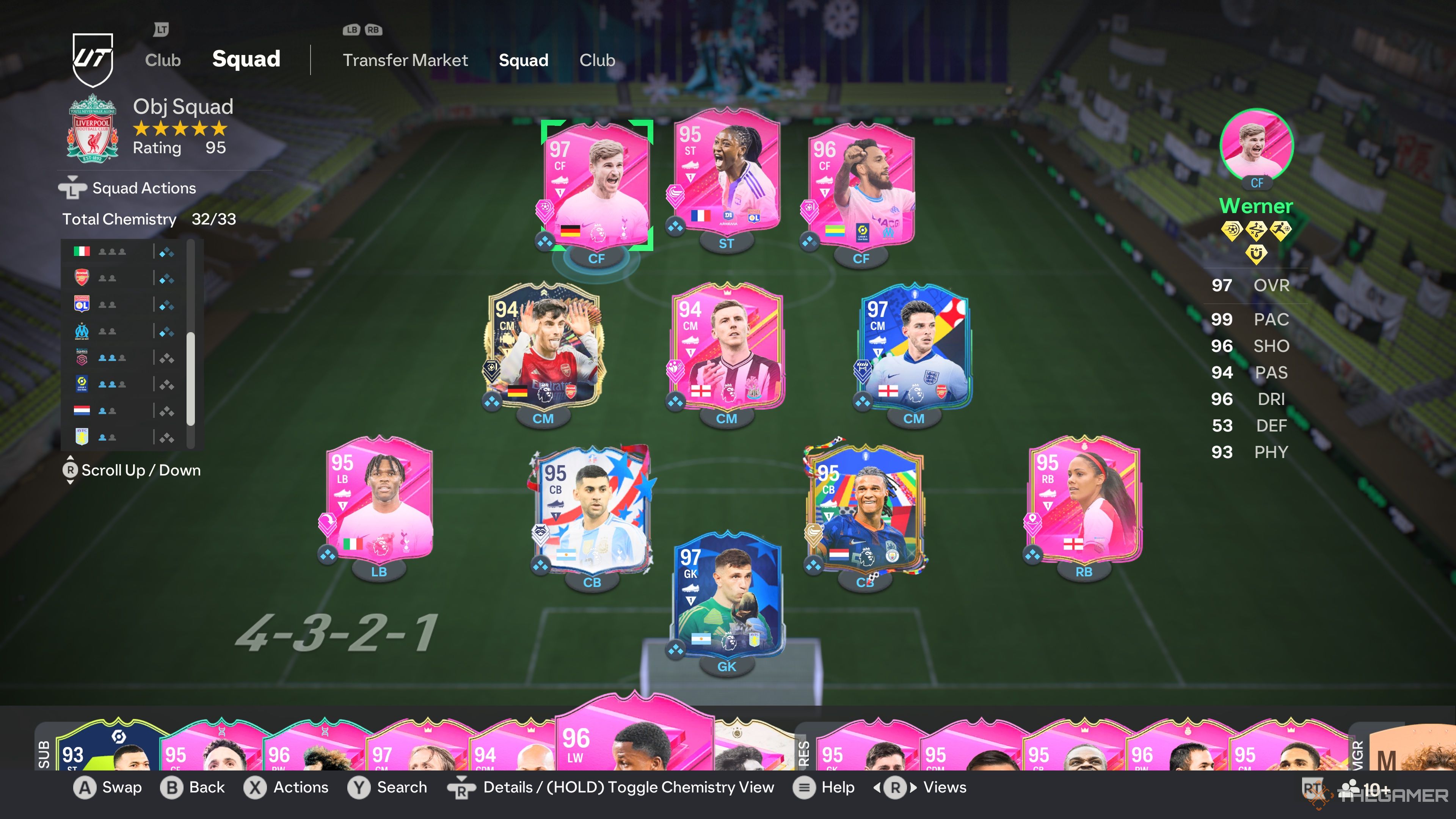 Un ejemplo del equipo del desafío FUTTIES de Mohammed Kudus en EA Sports FC 24.