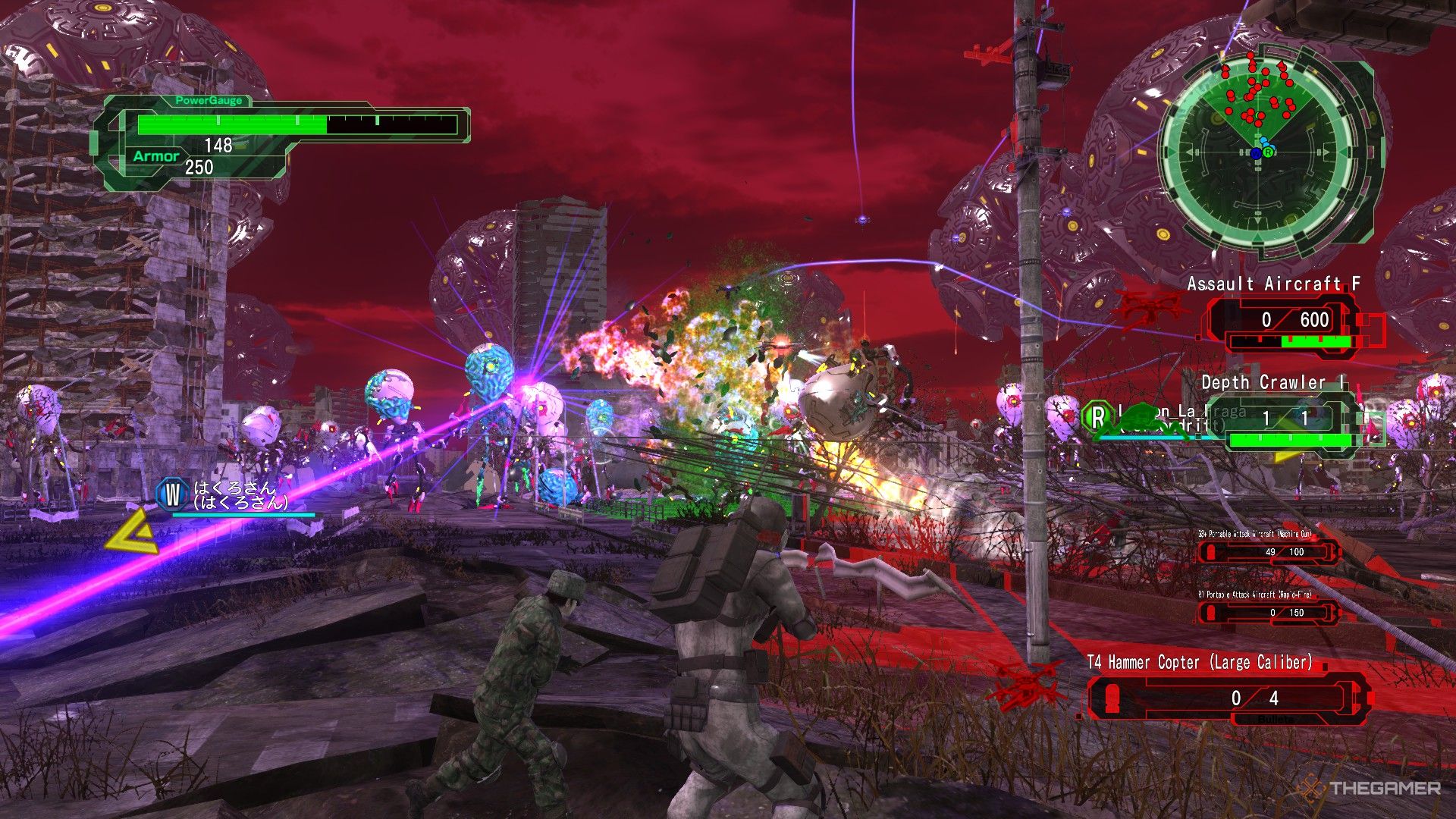 Earth Defense Force 6: Las líneas EDF están siendo invadidas por androides.