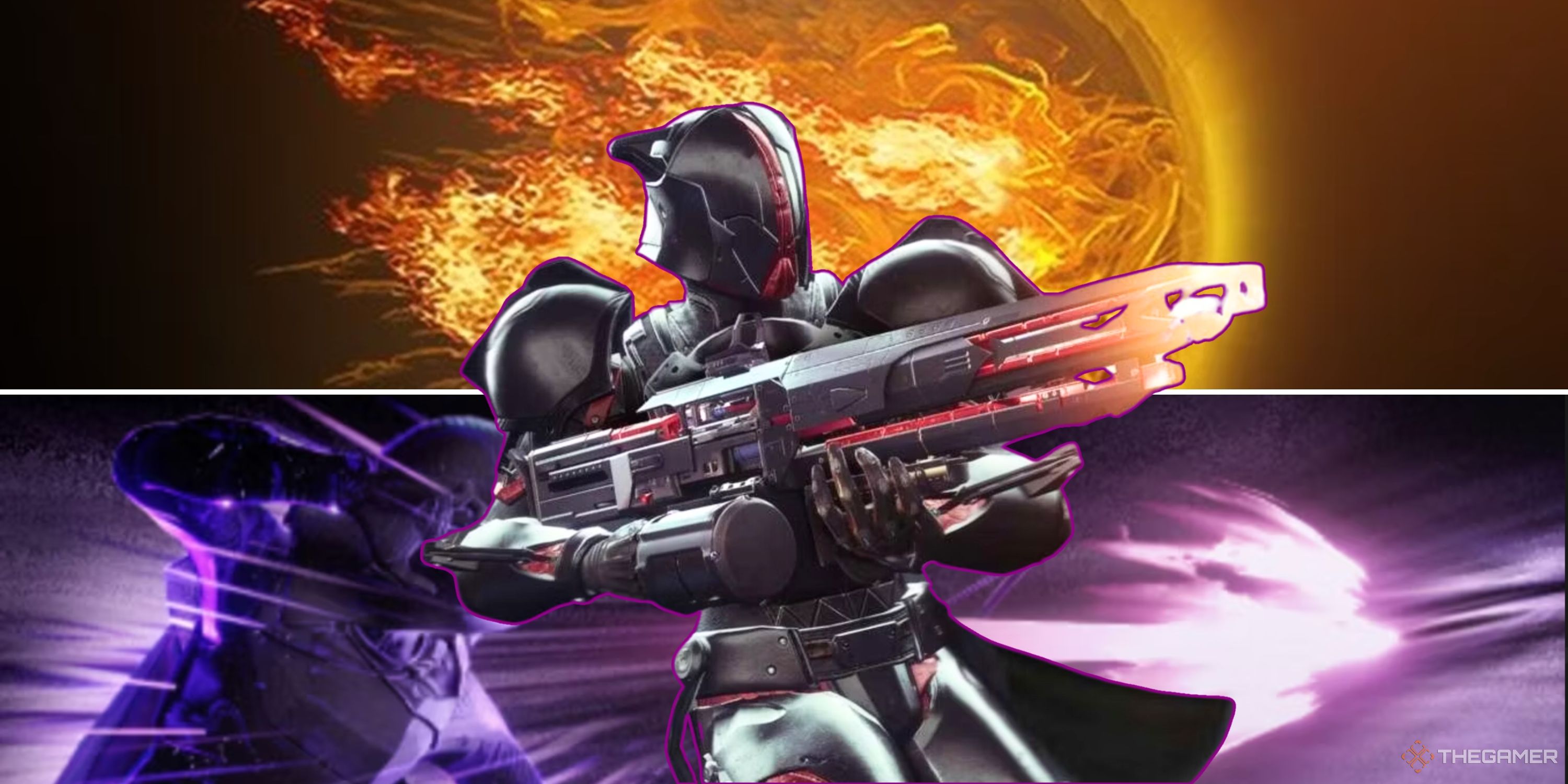 Rifle de disparo de titán de Destiny 2 con fondo elemental