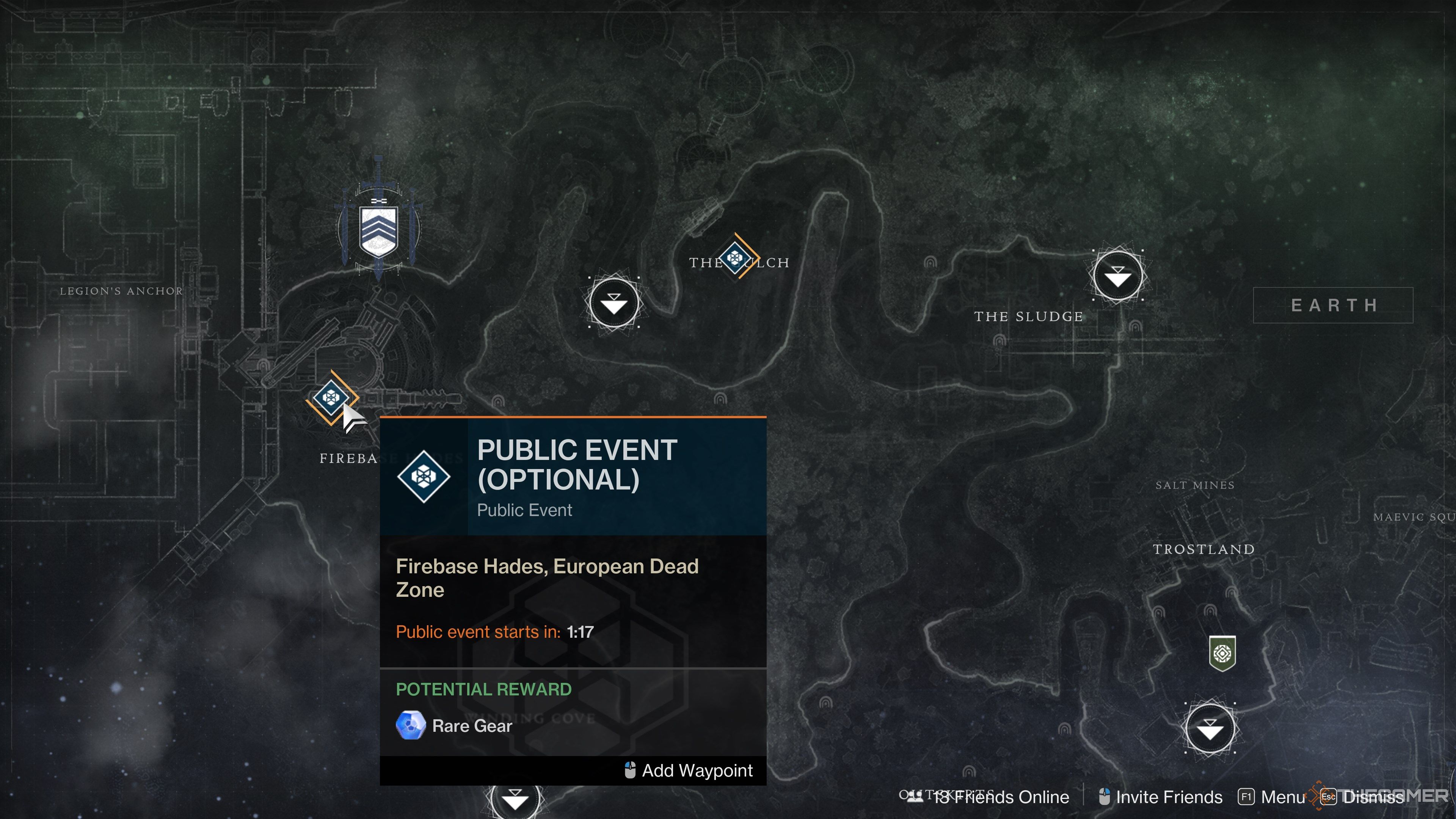 Evento público de la ZME de Destiny 2 en el mapa