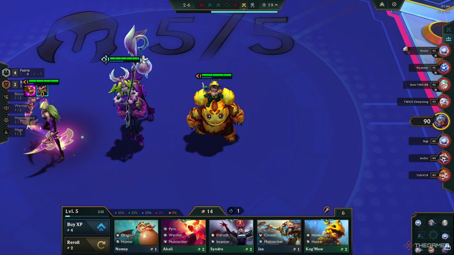 El aspecto de Nunu y Beelump en el set 12 de Teamfight Tactics.