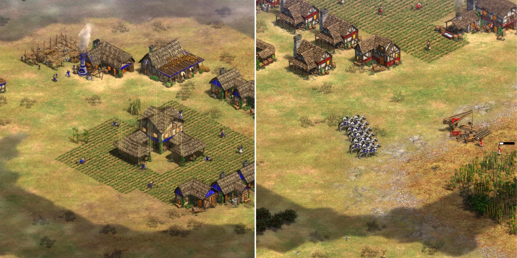 Knights rushing into enemy base in Age of Empires 2
